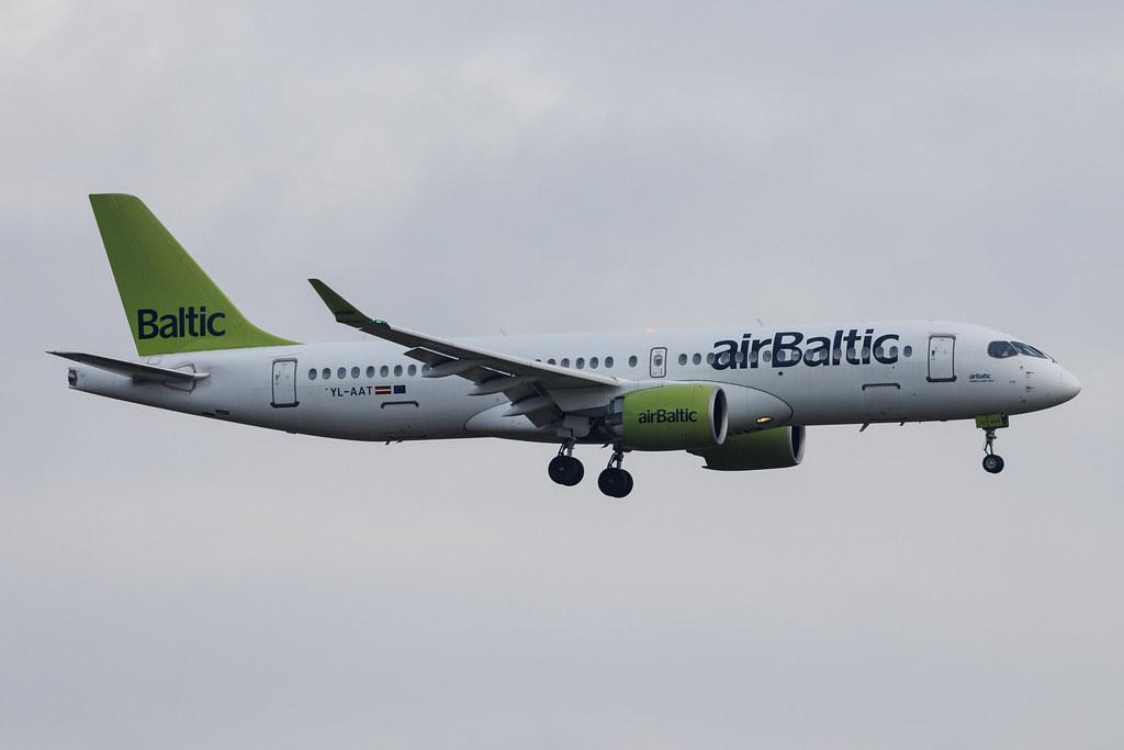 Vienna International Airport: Air Baltic (BT / BTI) | Airbus A220-300 BCS3 | YL-AAT | MSN 55055