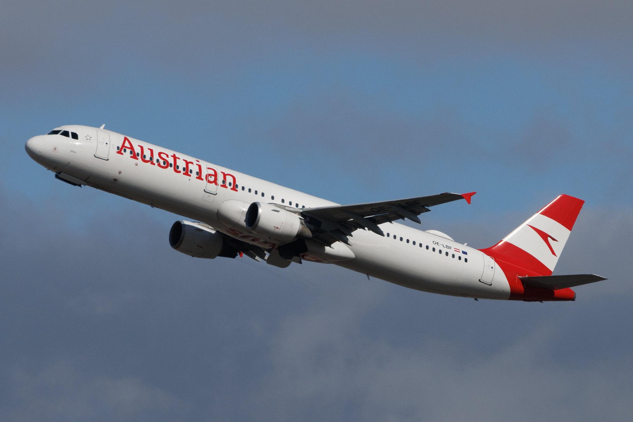 Vienna International Airport: Austrian Airlines (OS / AUA) | Airbus A321-211 A321 | OE-LBF | MSN 1458