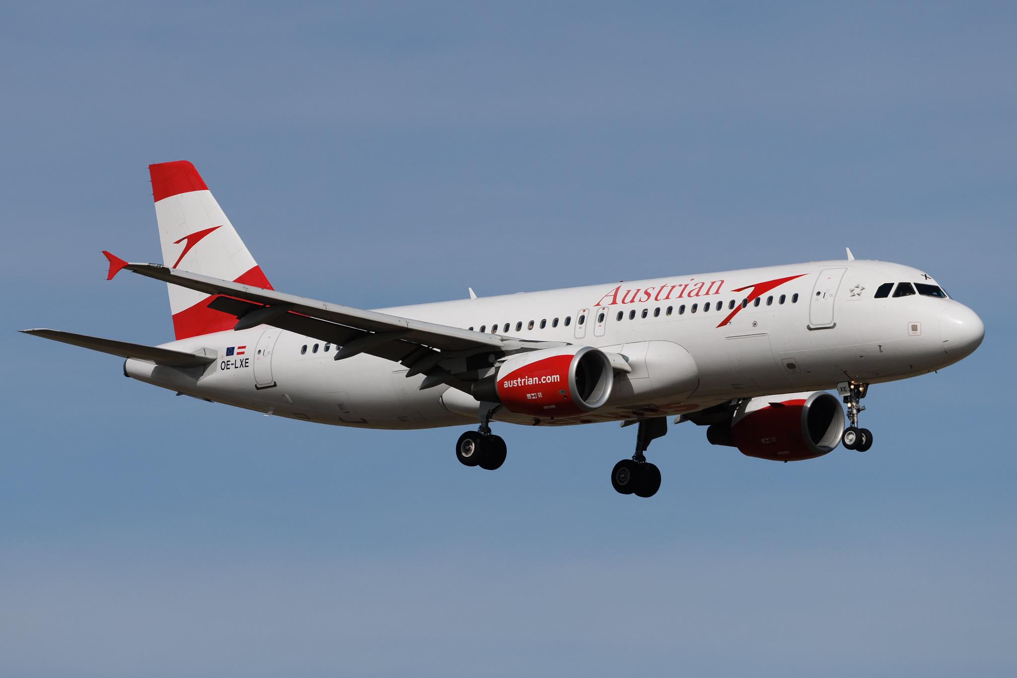 Vienna International Airport: Austrian Airlines (OS / AUA) | Airbus A320-216 A320 | OE-LXE | MSN 3532