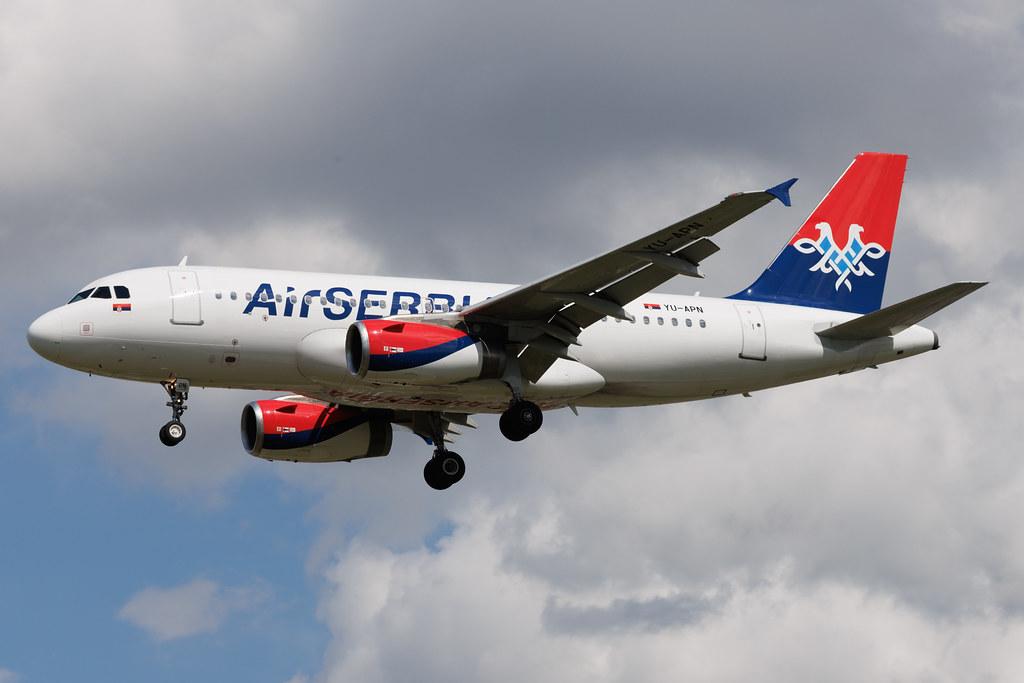 London Heathrow: AirSERBIA (JU / ASL) | Airbus A319-132 A319 | YU-APN | MSN 03911