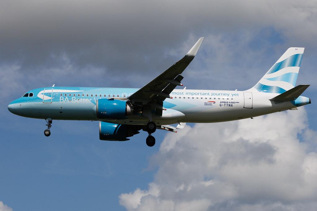 London Heathrow: British Airways (BA / BAW) | Livery: BA Better World Livery | Airbus A320-251N A20N | G-TTNA | MSN 8108