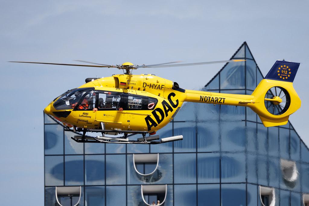 SOS Joint Rescue Operation: ADAC Luftrettung (/ CHX) | Operator: Germany - Air Ambulance | Airbus Helicopters H145 EC45 | D-HYAF | MSN 20043
