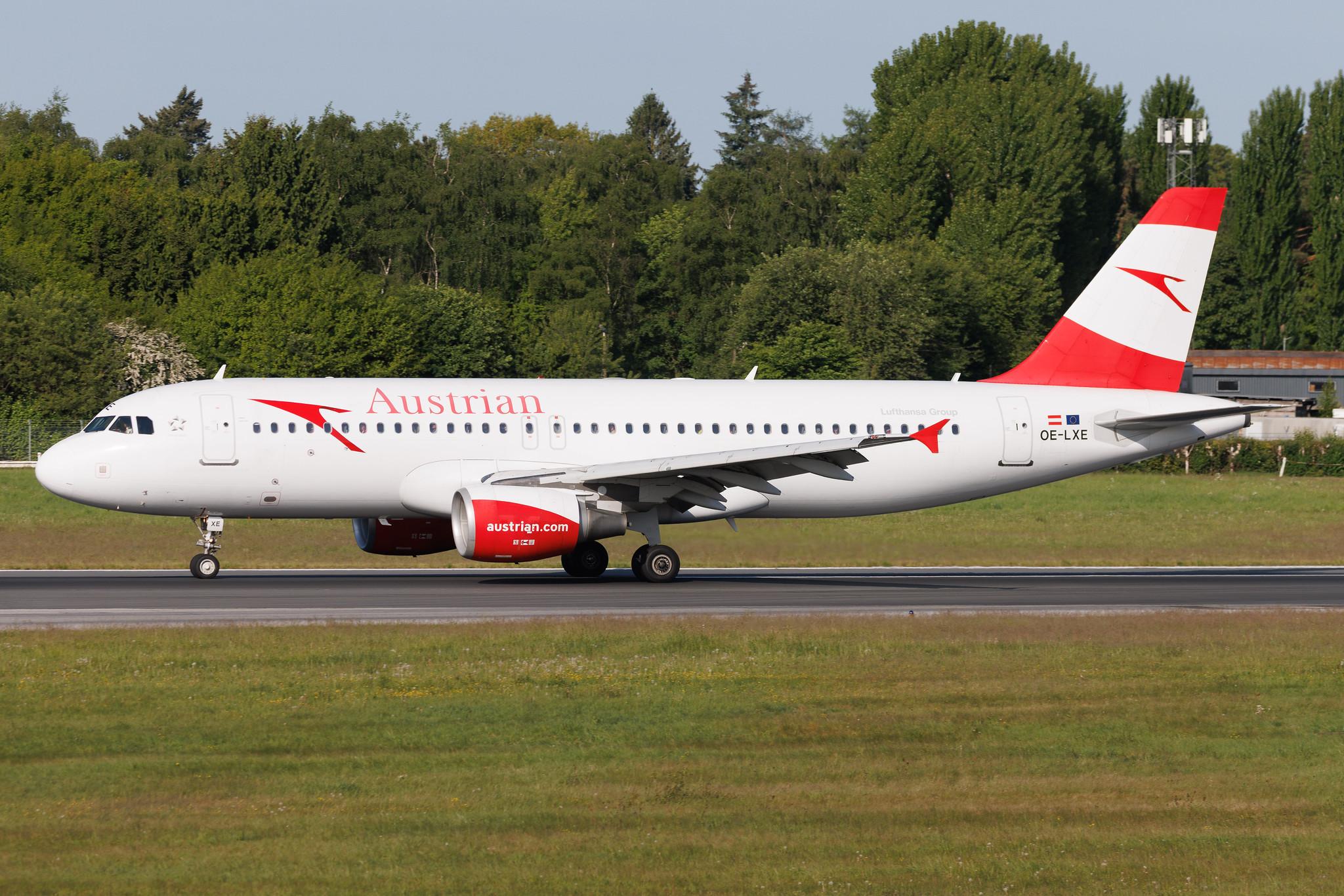 Hamburg Airport: Austrian Airlines (OS / AUA) | Airbus A320-216 A320 | OE-LXE | MSN 3532