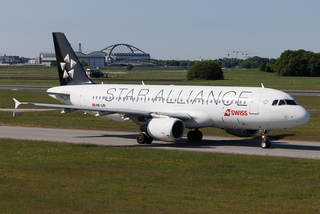 Hamburg Airport: Swiss (LX / SWR) | Livery: Star Alliance Livery | Airbus A320-214 A320 | HB-IJN | MSN 0643