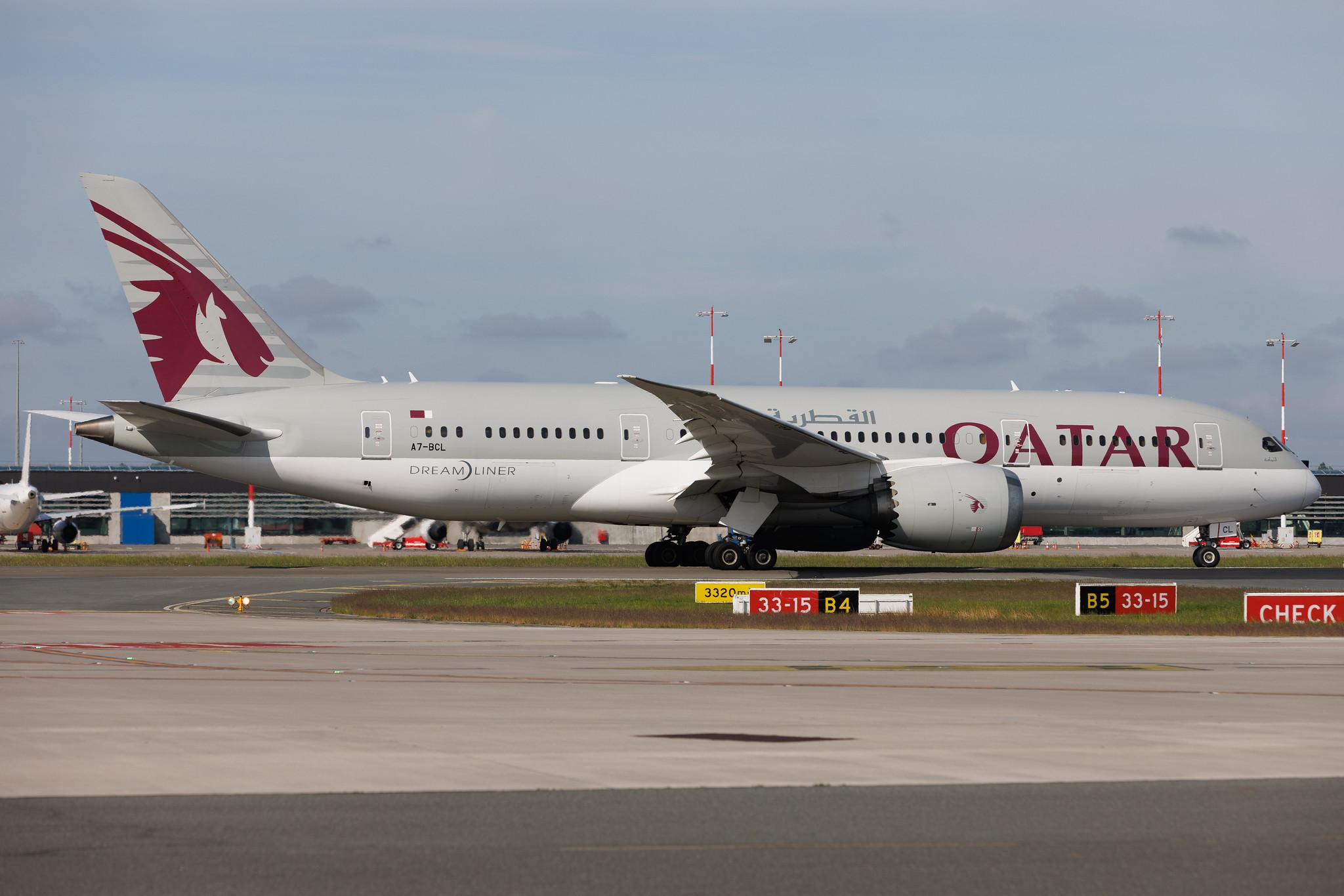 Hamburg Airport: Qatar Airways (QR / QTR) | Boeing 787-8 Dreamliner B788 | A7-BCL | MSN 38330