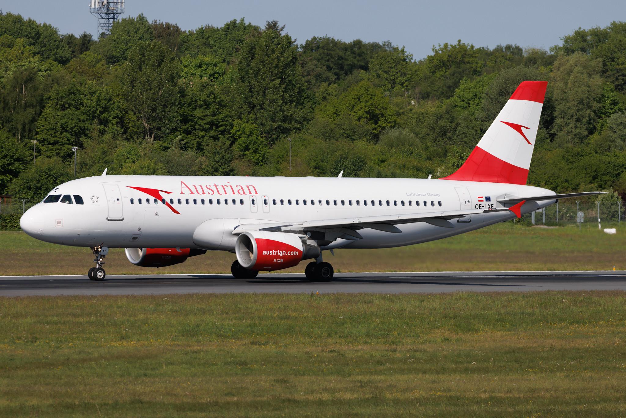 Hamburg Airport: Austrian Airlines (OS / AUA) | Airbus A320-216 A320 | OE-LXE | MSN 3532