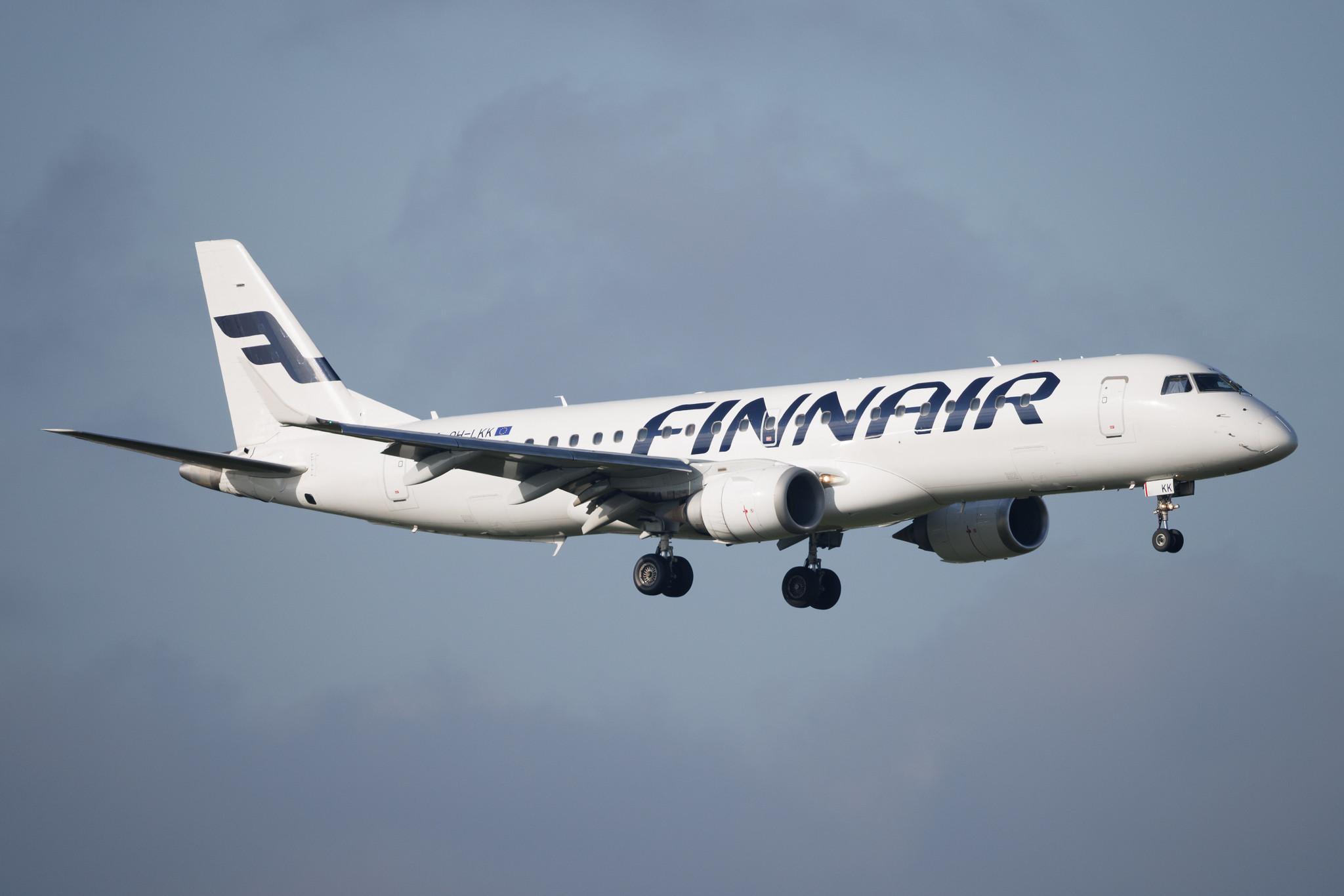 Hamburg Airport: Finnair (AY / FIN) | Operator: NORRA | Embraer E190LR E190 | OH-LKK | MSN 19000127