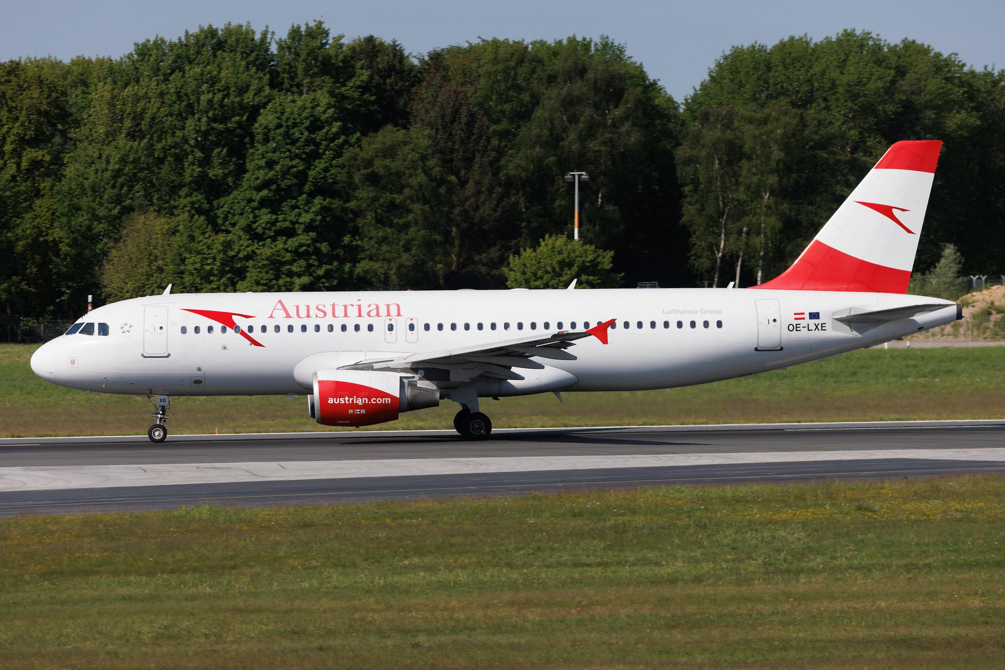 Hamburg Airport: Austrian Airlines (OS / AUA) | Airbus A320-216 A320 | OE-LXE | MSN 3532