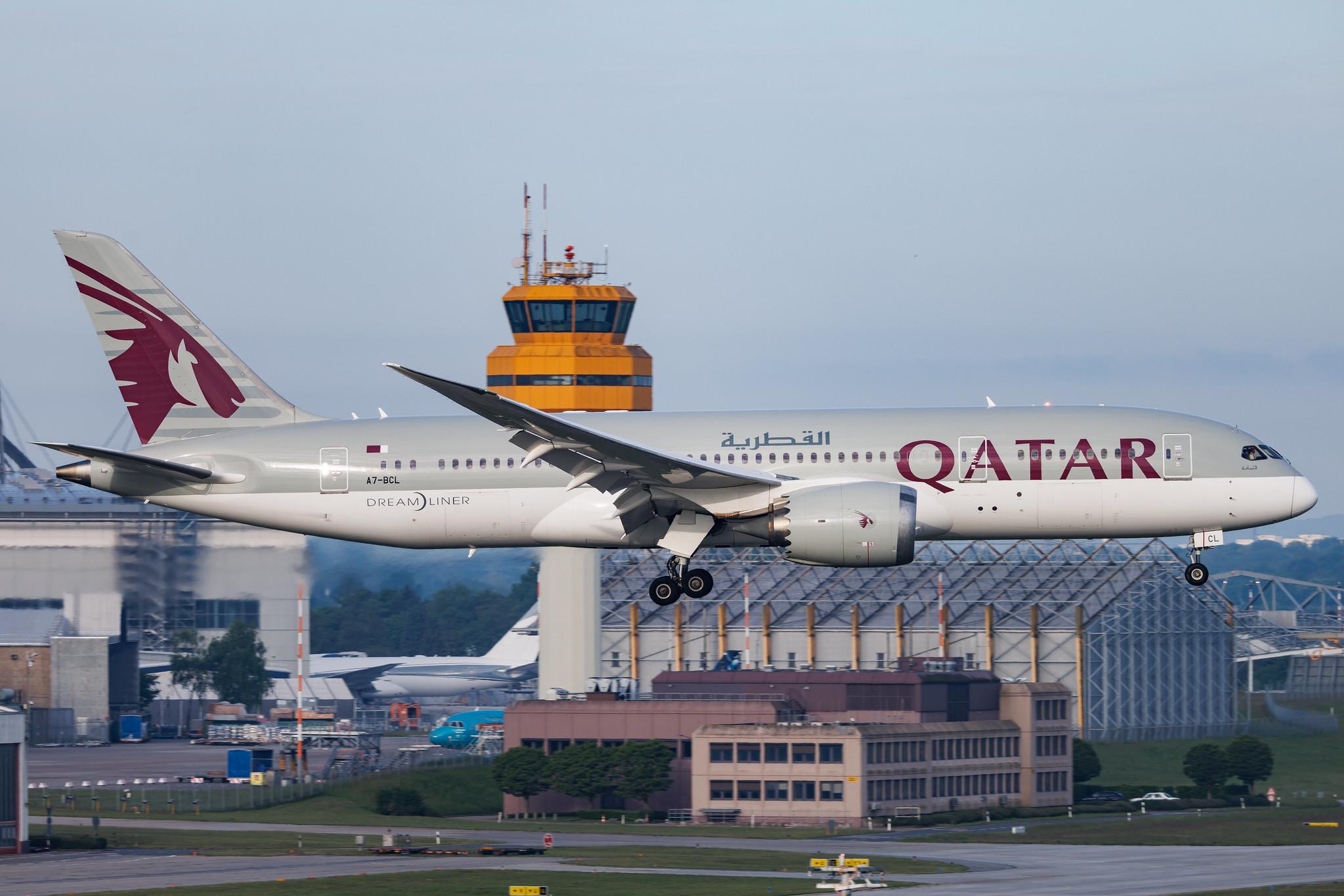 Hamburg Airport: Qatar Airways (QR / QTR) | Boeing 787-8 Dreamliner B788 | A7-BCL | MSN 38330