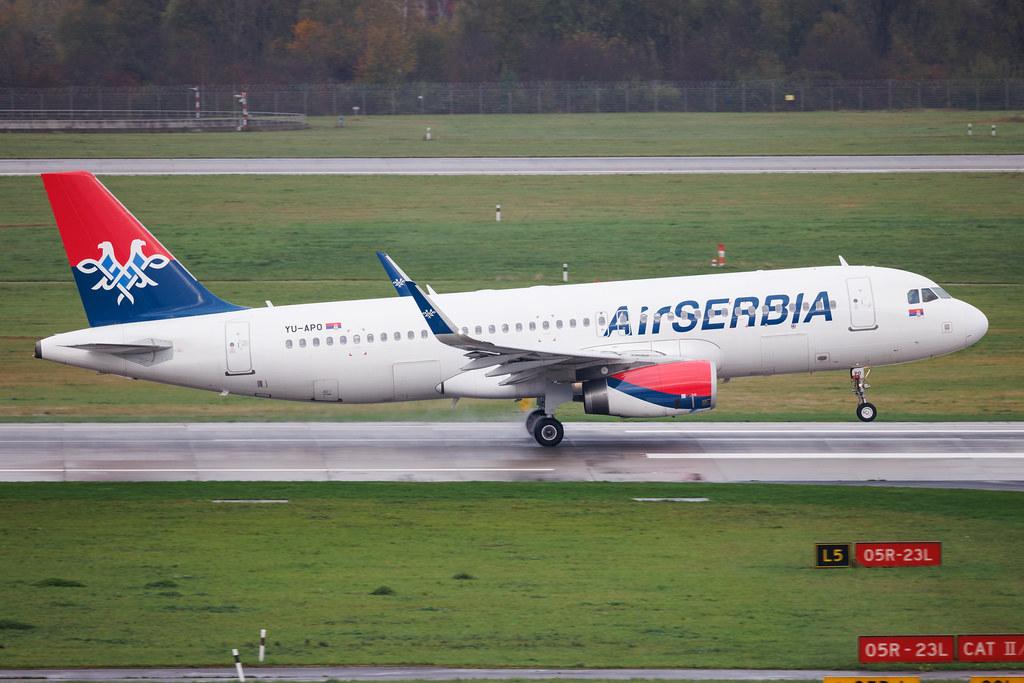 Düsseldorf Airport: AirSERBIA (JU / ASL) | Airbus A320-232 A320 | YU-APO | MSN 06388