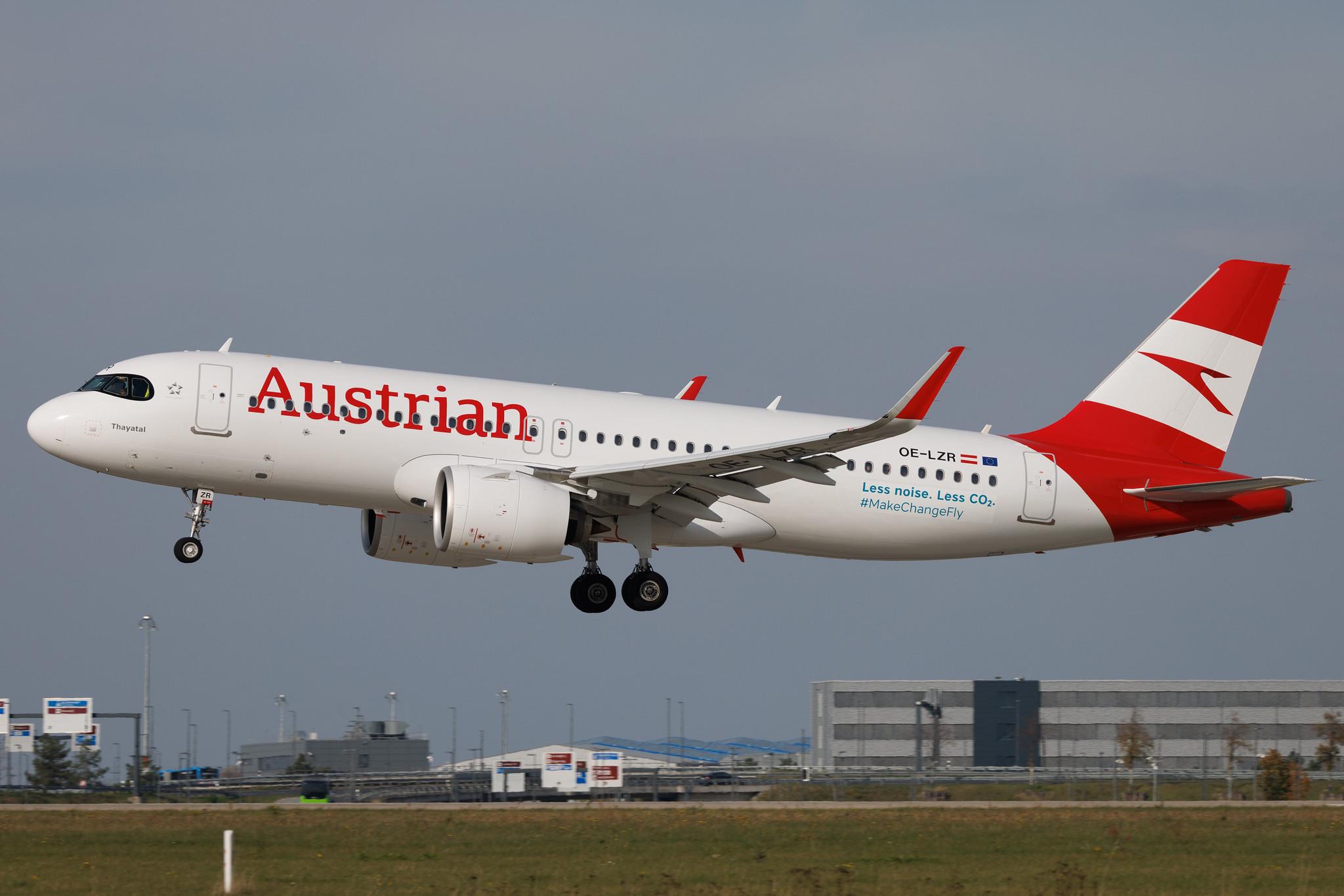 Flughafen Berlin Brandenburg: Austrian Airlines (OS / AUA) | Airbus A320-271N A20N | OE-LZR | MSN 11808