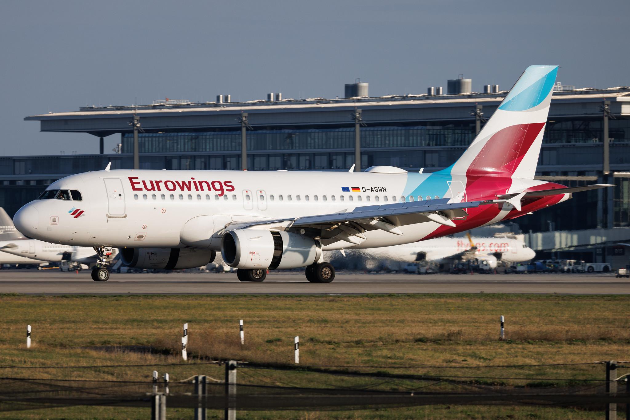 Flughafen Berlin Brandenburg: Eurowings (EW / EWG) | Airbus A319-132 A319 | D-AGWN | MSN 3841