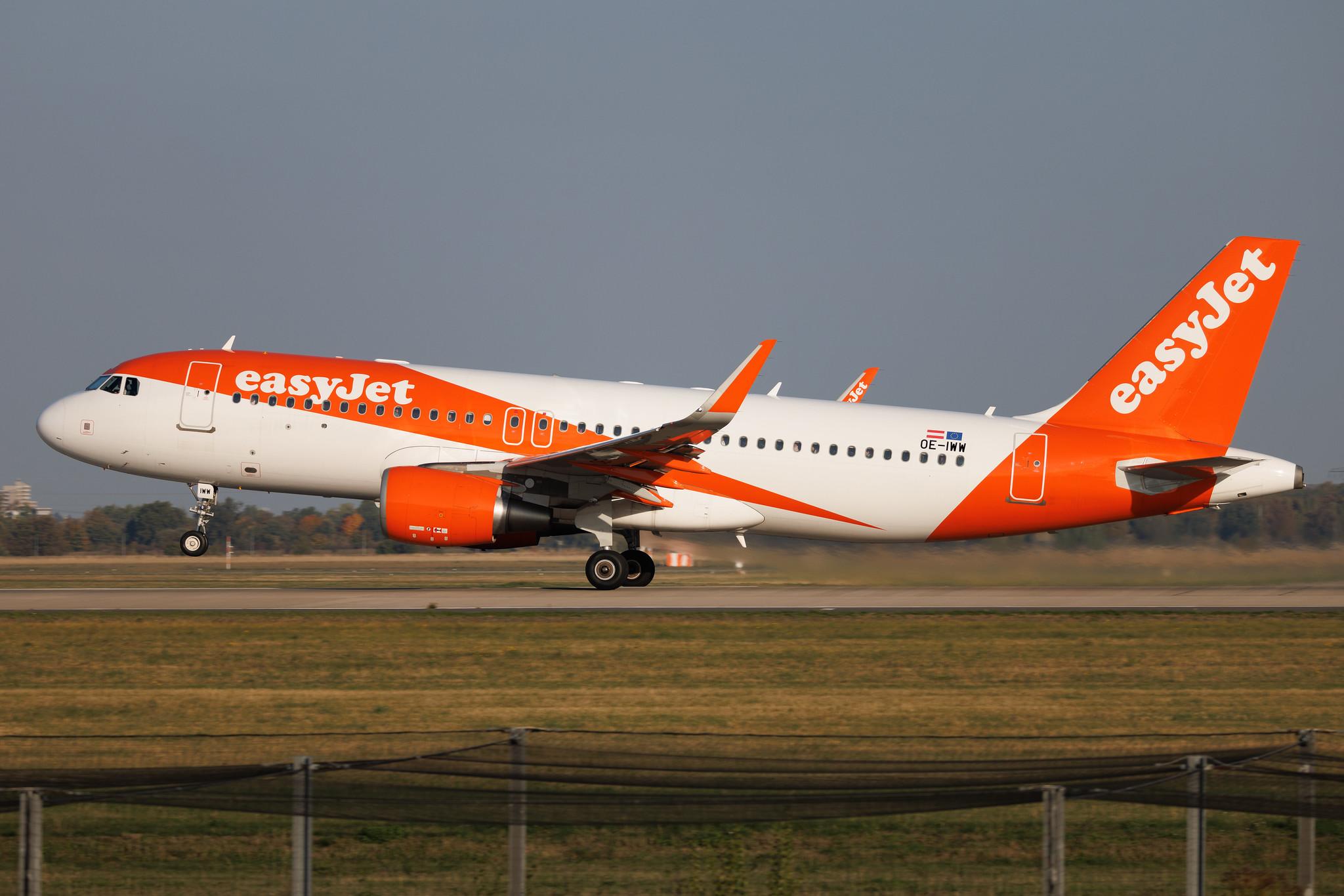 Flughafen Berlin Brandenburg: easyJet (U2 / EZY) | Operator: easyJet Europe | Airbus A320-214 A320 | OE-IWW | MSN 06257