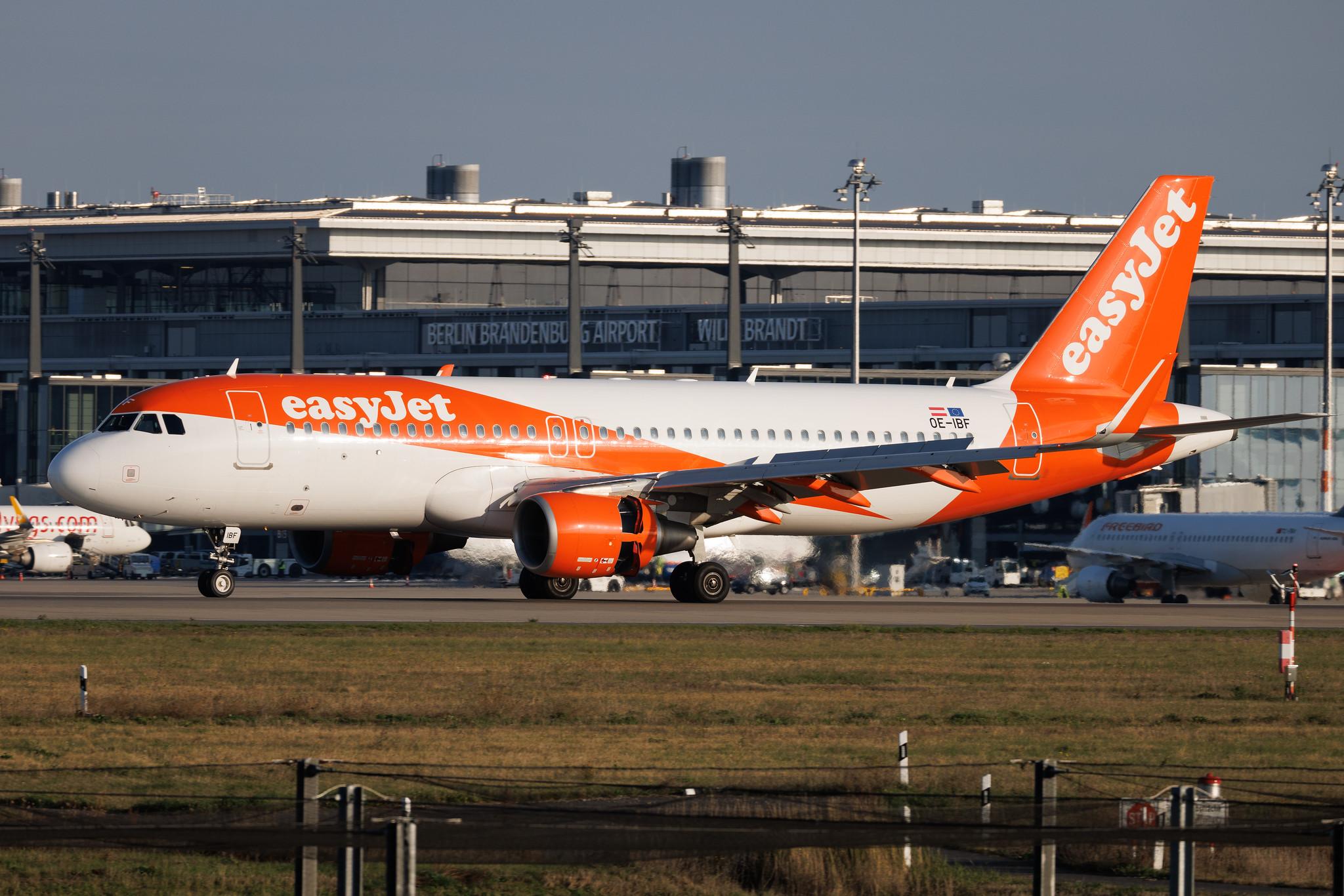 Flughafen Berlin Brandenburg: easyJet (U2 / EZY) | Operator: easyJet Europe | Airbus A320-214 A320 | OE-IBF | MSN 06447