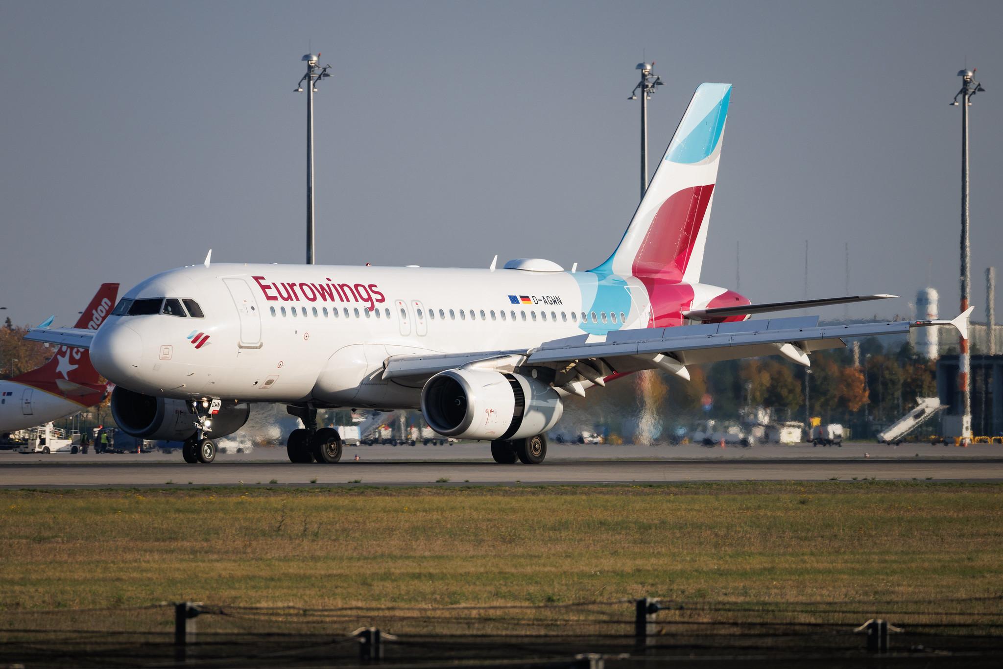 Flughafen Berlin Brandenburg: Eurowings (EW / EWG) | Airbus A319-132 A319 | D-AGWN | MSN 3841