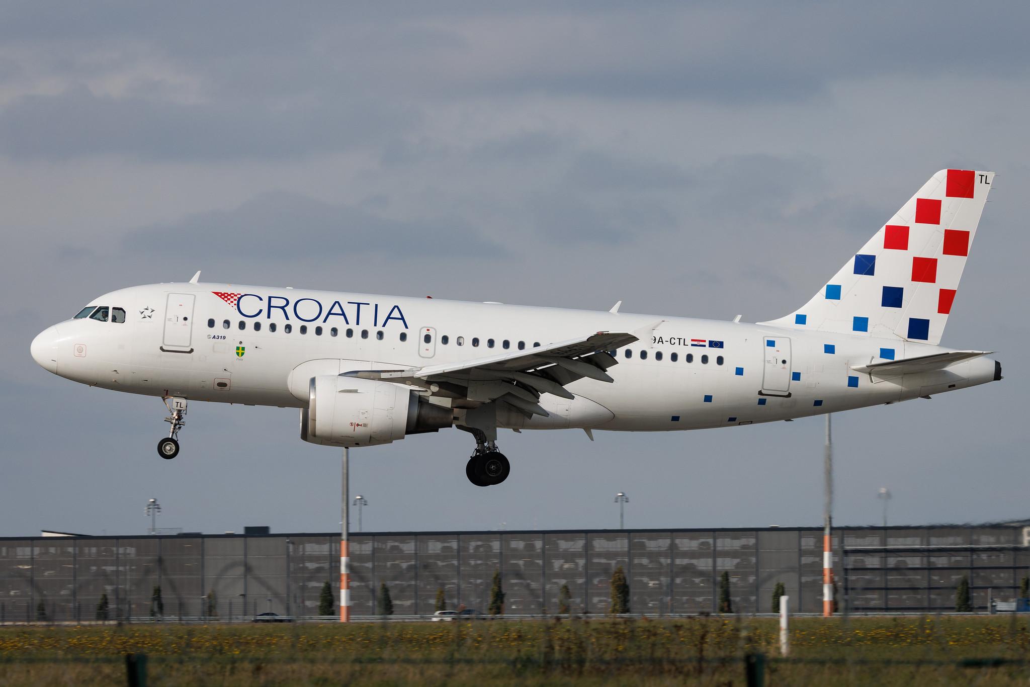 Flughafen Berlin Brandenburg: Croatia Airlines (OU / CTN) | Airbus A319-112 A319 | 9A-CTL | MSN 1252