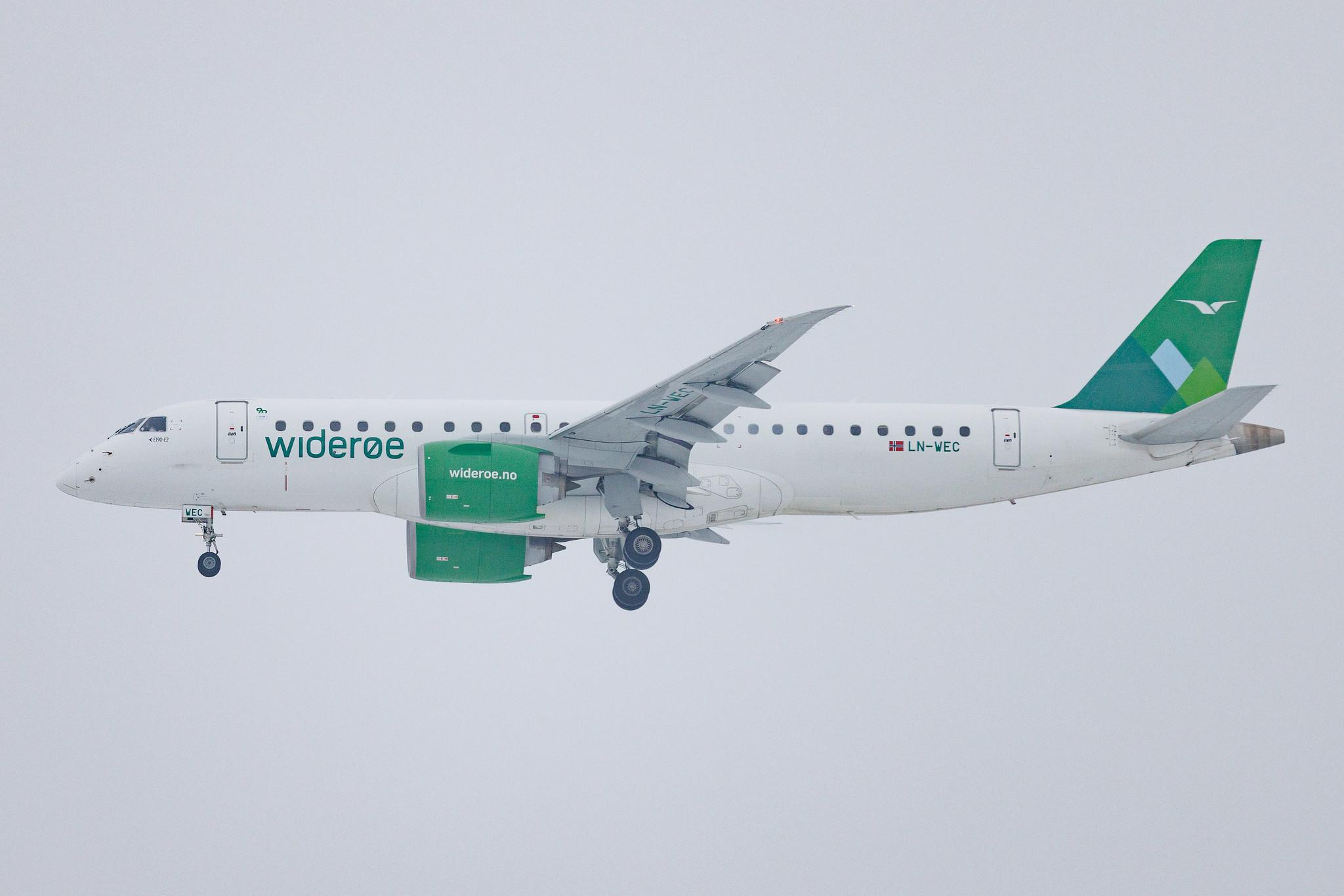 Munich Airport: Wideroe (WF / WIF) | Embraer E190-E2 E290 | LN-WEC | MSN 19020011