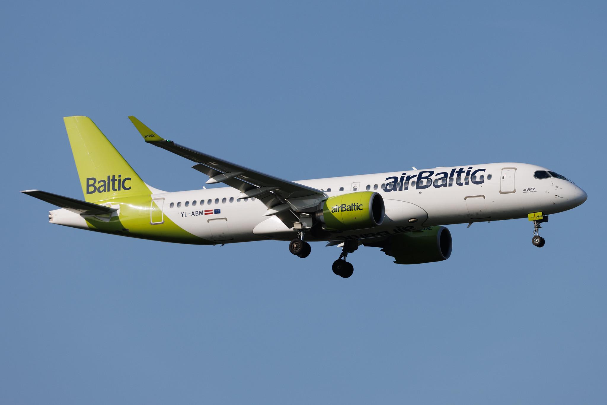 Hamburg Airport: Air Baltic (BT / BTI) | Airbus A220-300 BCS3 | YL-ABM | MSN 55191