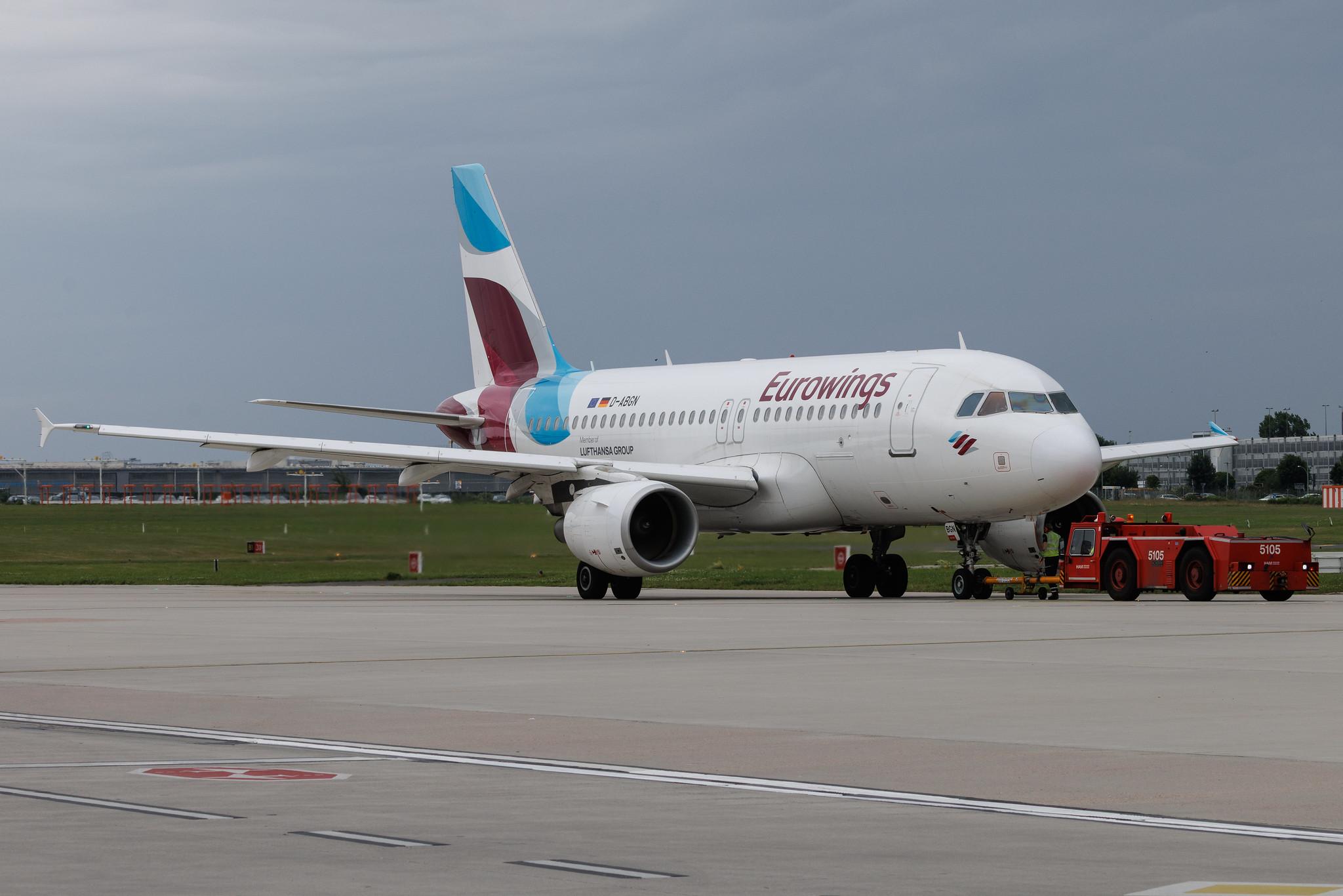 Hamburg Airport: Eurowings (EW / EWG) | Airbus A319-112 A319 | D-ABGN | MSN 3661