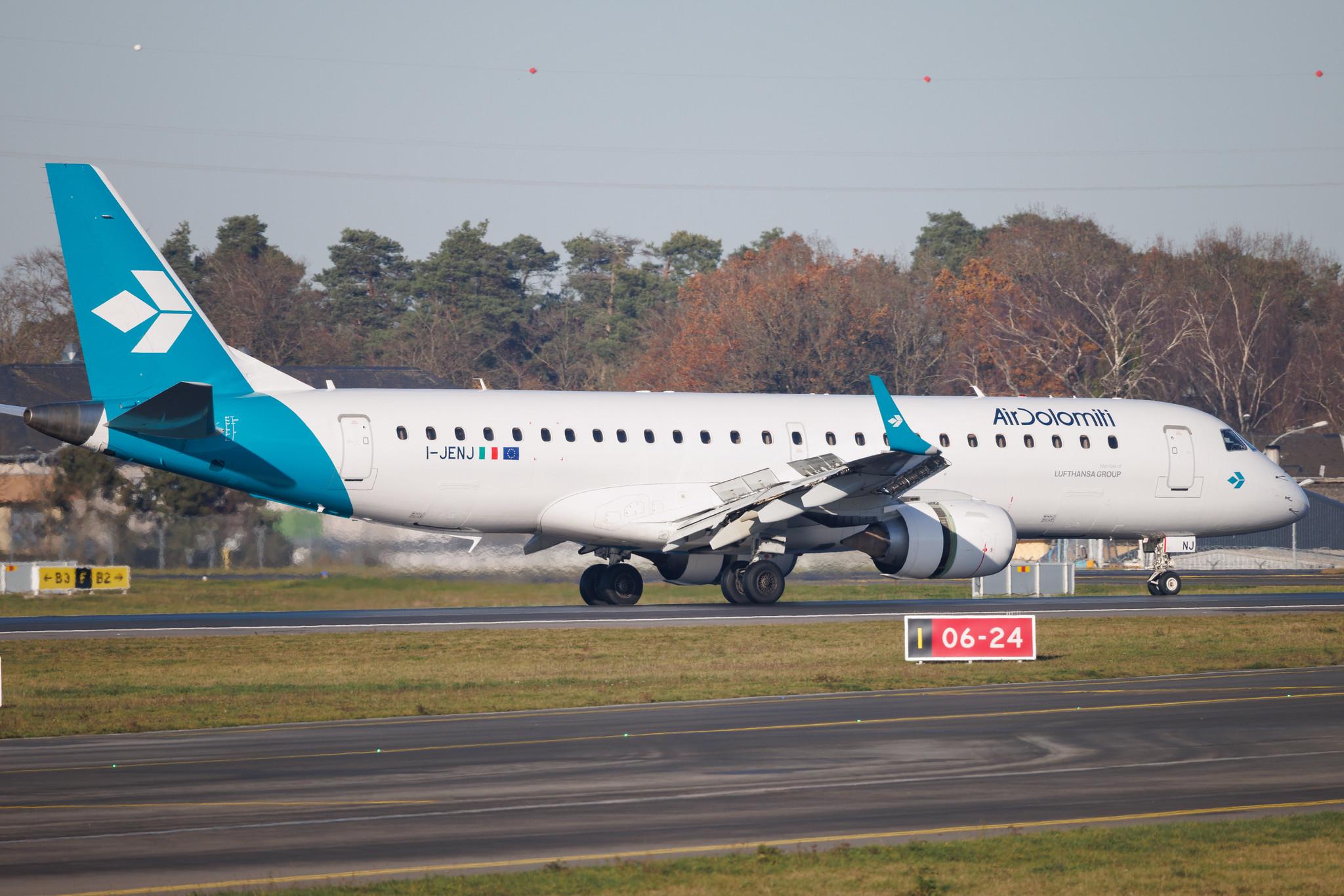 Luxembourg Findel Airport: Air Dolomiti (EN / DLA) | Embraer E190LR E190 | I-JENJ | MSN 19000376