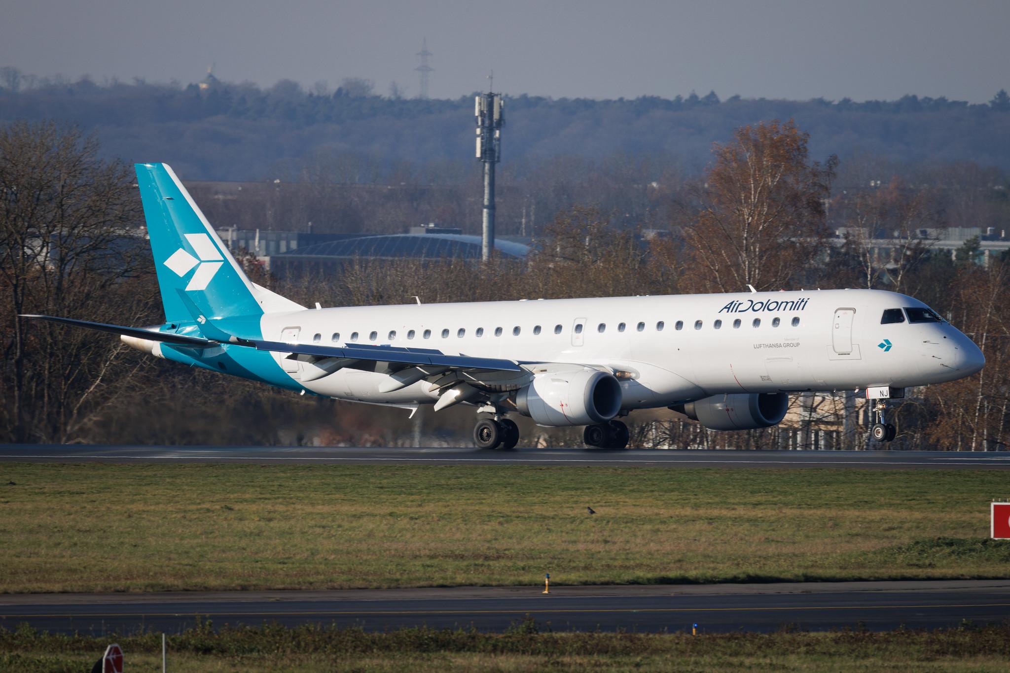 Luxembourg Findel Airport: Air Dolomiti (EN / DLA) | Embraer E190LR E190 | I-JENJ | MSN 19000376