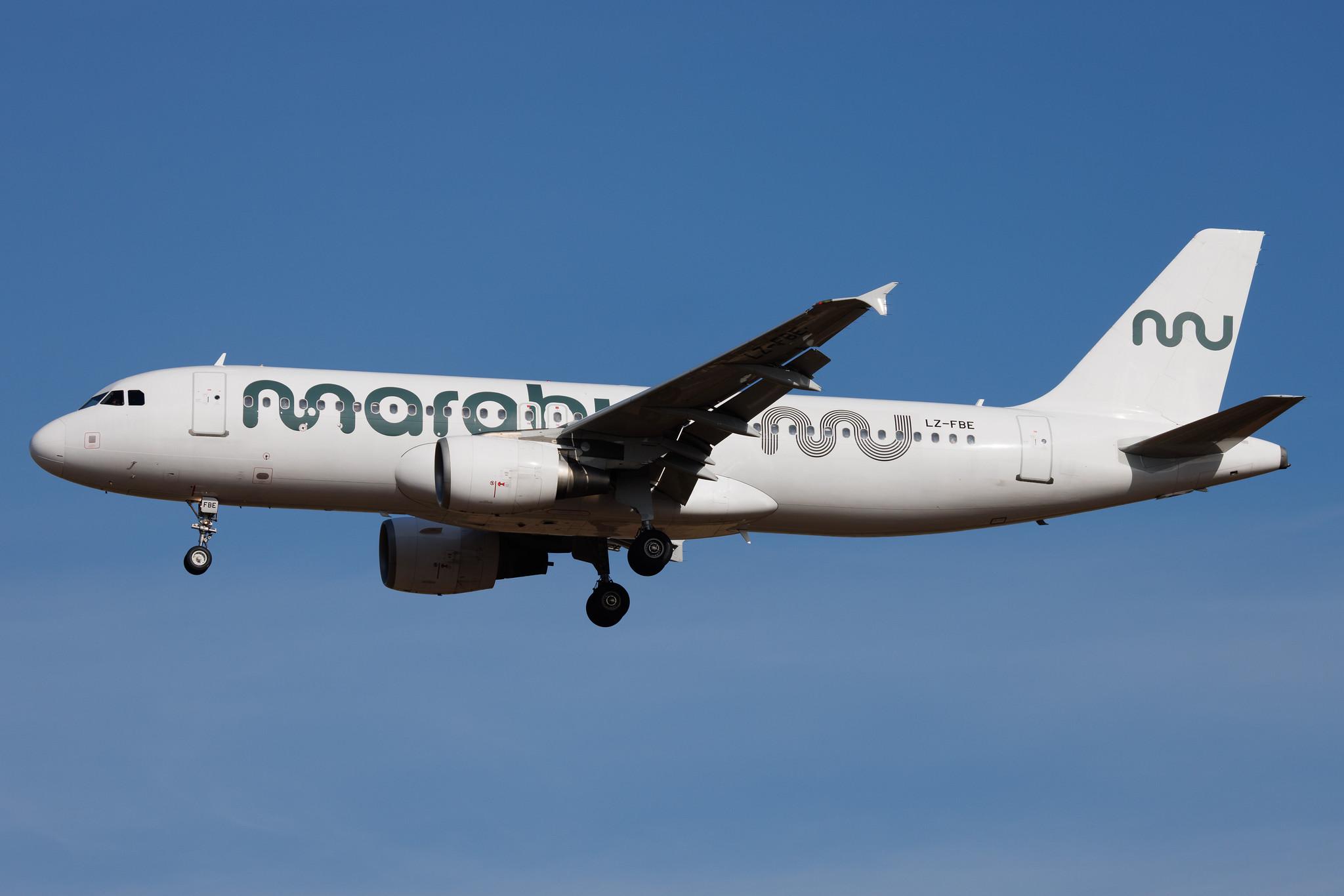 Palma de Mallorca Airport: Marabu (DI / MBU) | Operator: Bul Air |  Airbus A320-214 A320 | LZ-FBE | MSN 3780