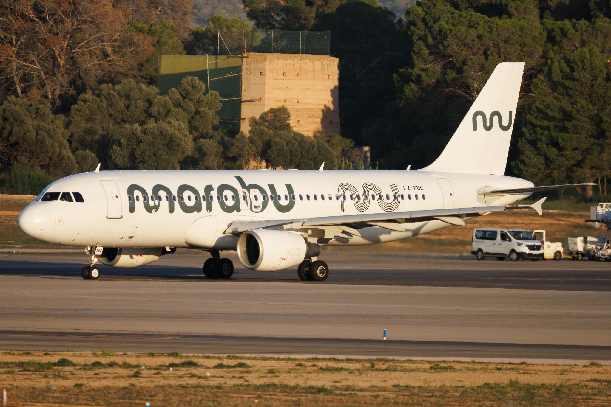 Palma de Mallorca Airport: Marabu (DI / MBU) | Operator: Bul Air | Airbus A320-214 A320 | LZ-FBE | MSN 3780