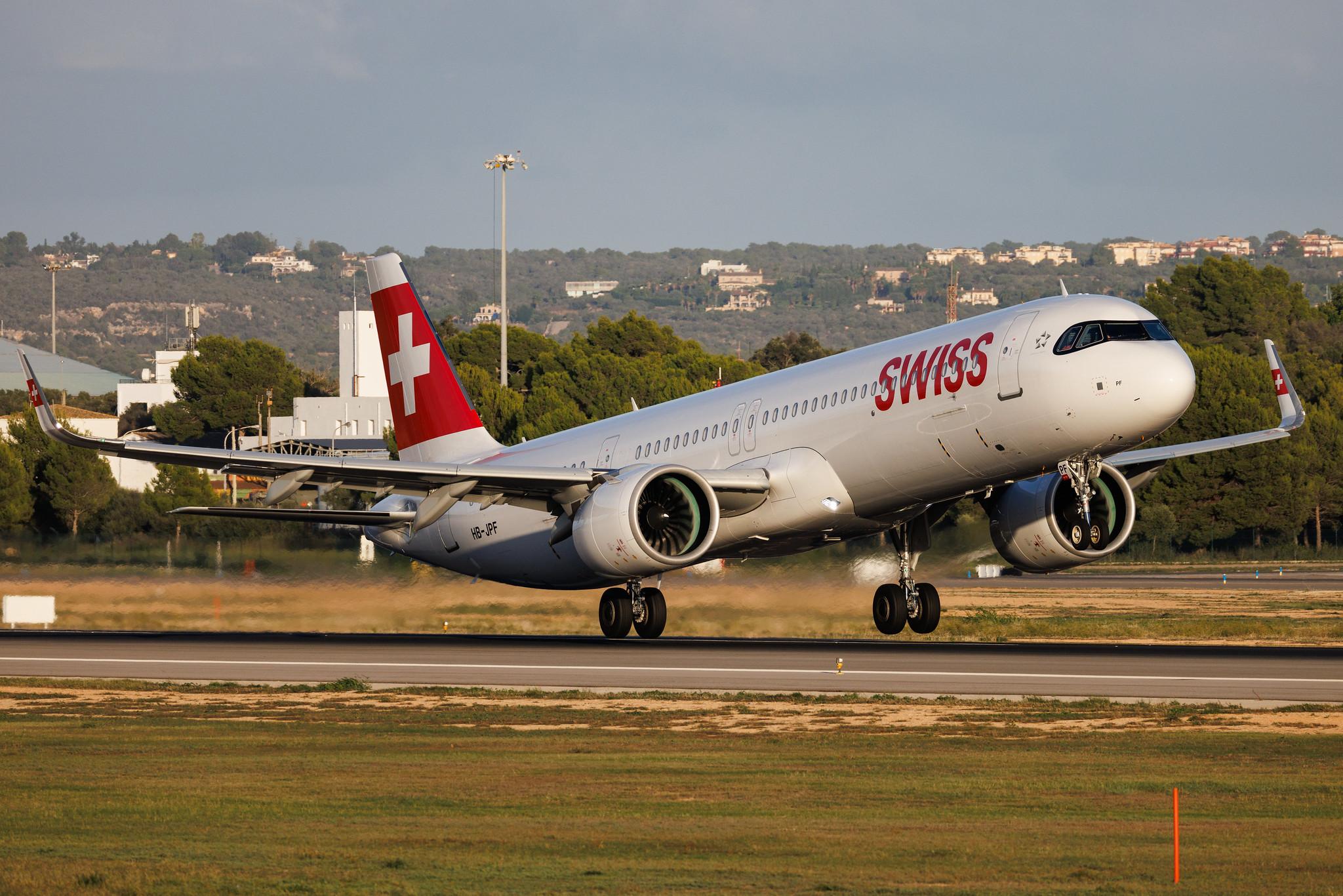 Palma de Mallorca Airport: Swiss (LX / SWR) | Airbus A321-271NX A21N | HB-JPF | MSN 12498