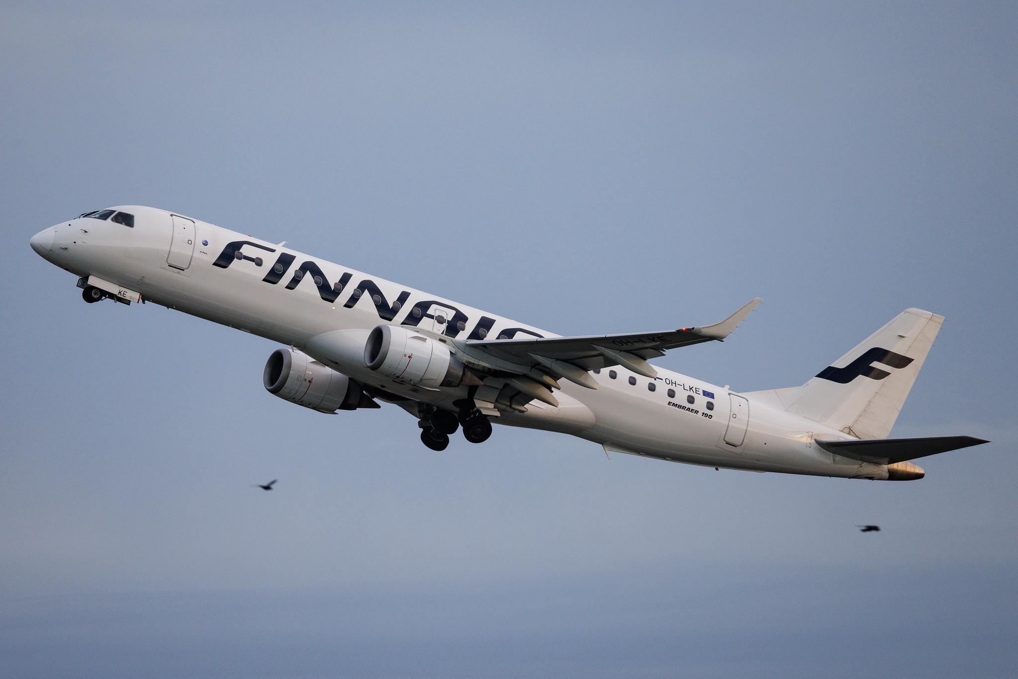 Hamburg Airport: Finnair (AY / FIN) | Operator: NORRA | Embraer E190LR E190 | OH-LKE | MSN 19000059