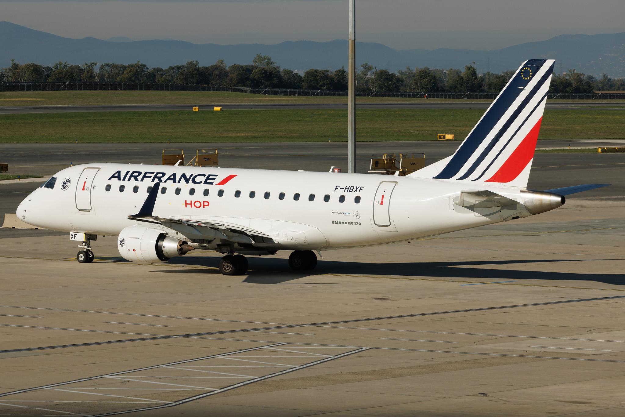 Vienna International Airport: Air France (AF / AFR) | Operator: Air France Hop | Embraer E170STD E170 | F-HBXF | MSN 17000292