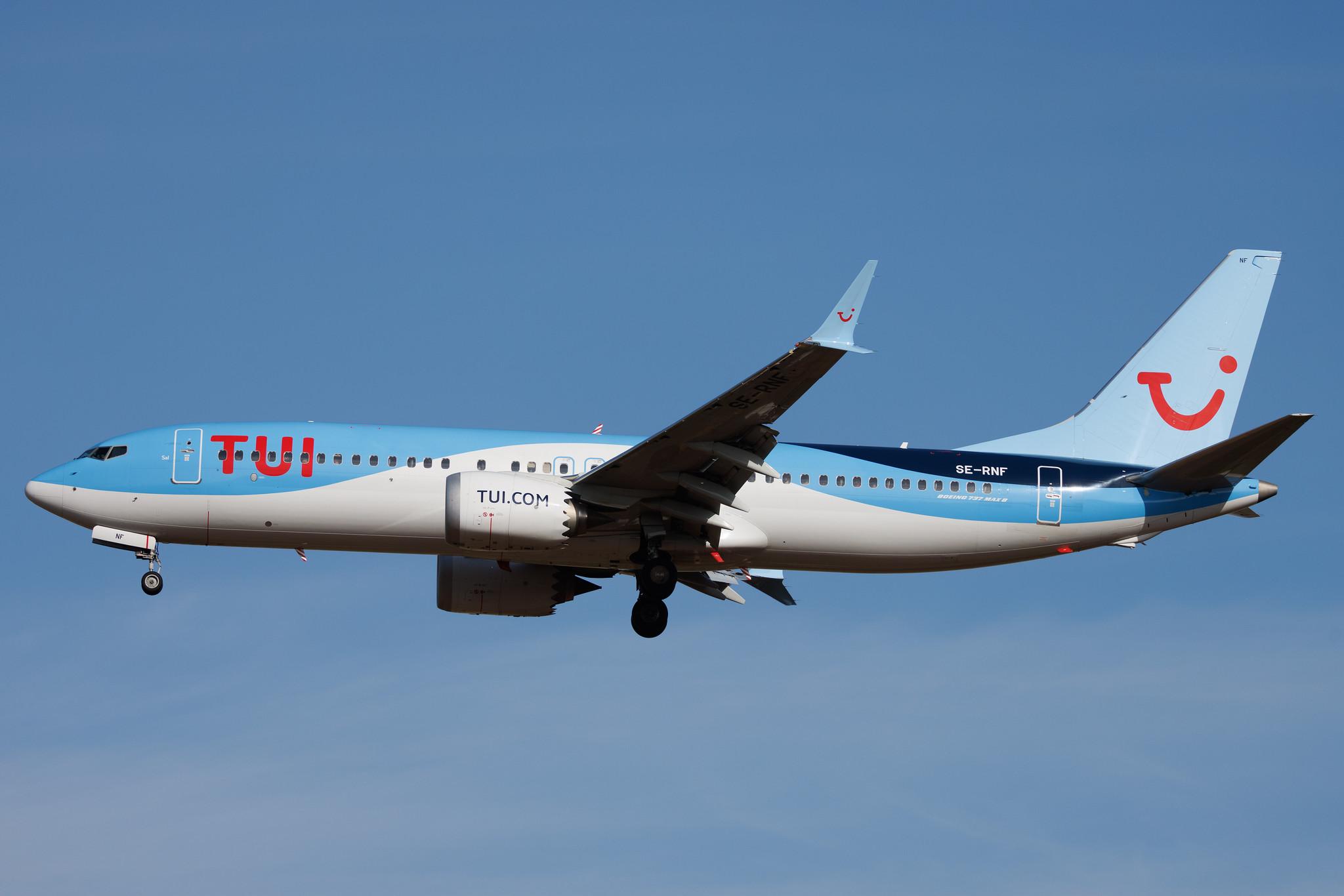 Palma de Mallorca Airport: TUI (X3 / TUI) | Operator: TUI fly Nordic |  Boeing 737 MAX 8 B38M | SE-RNF | MSN 44620