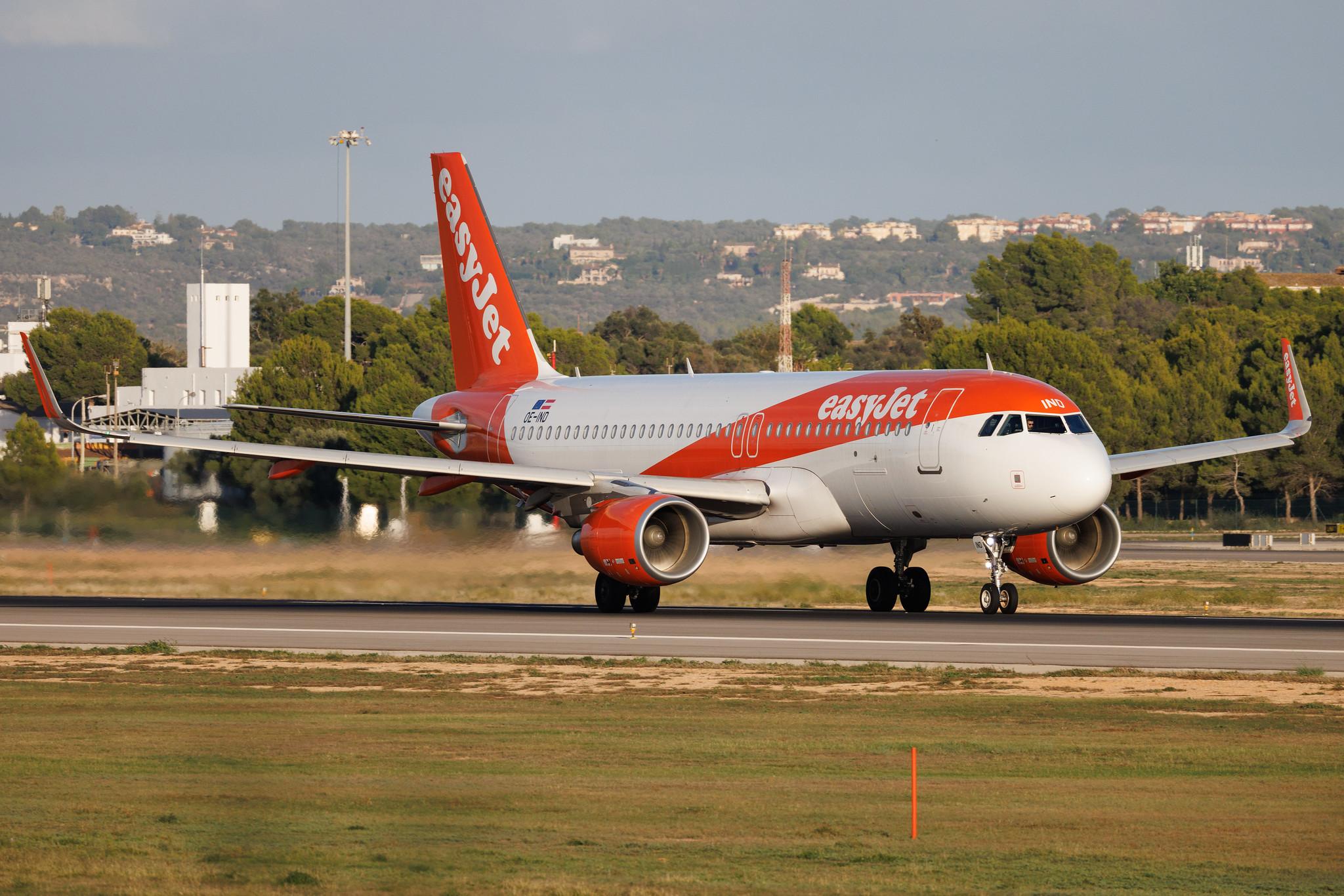 Palma de Mallorca Airport: easyJet (U2 / EZY) | Operator: easyJet Europe | Airbus A320-214 A320 | OE-IND | MSN 07762