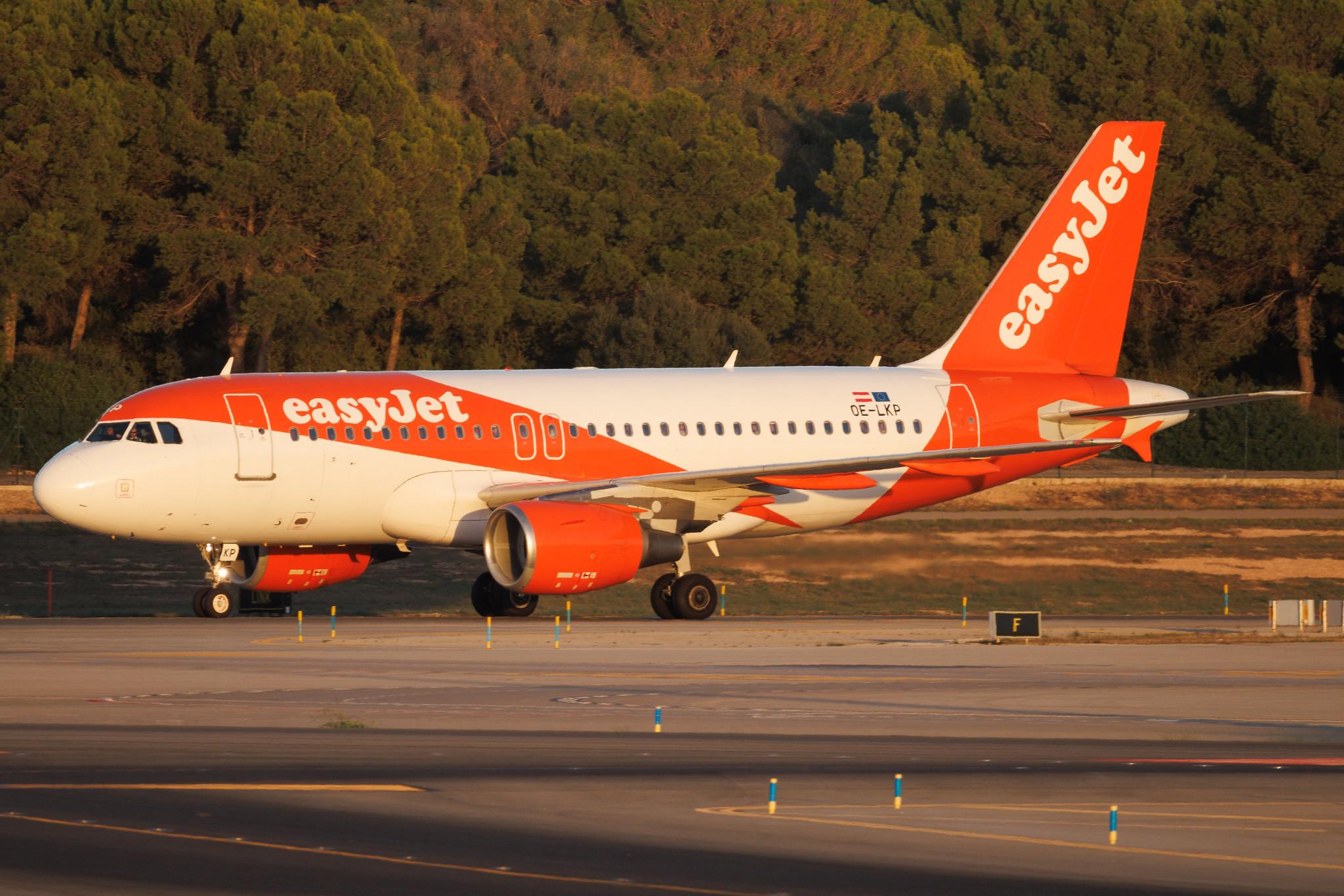 Palma de Mallorca Airport: easyJet (U2 / EZY) | Operator: easyJet Europe | Airbus A319-111 A319 | OE-LKP | MSN 3702