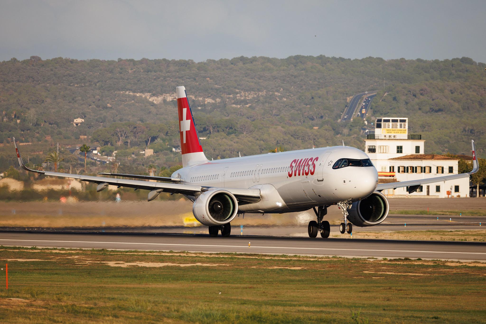 Palma de Mallorca Airport: Swiss (LX / SWR) | Airbus A321-271NX A21N | HB-JPF | MSN 12498