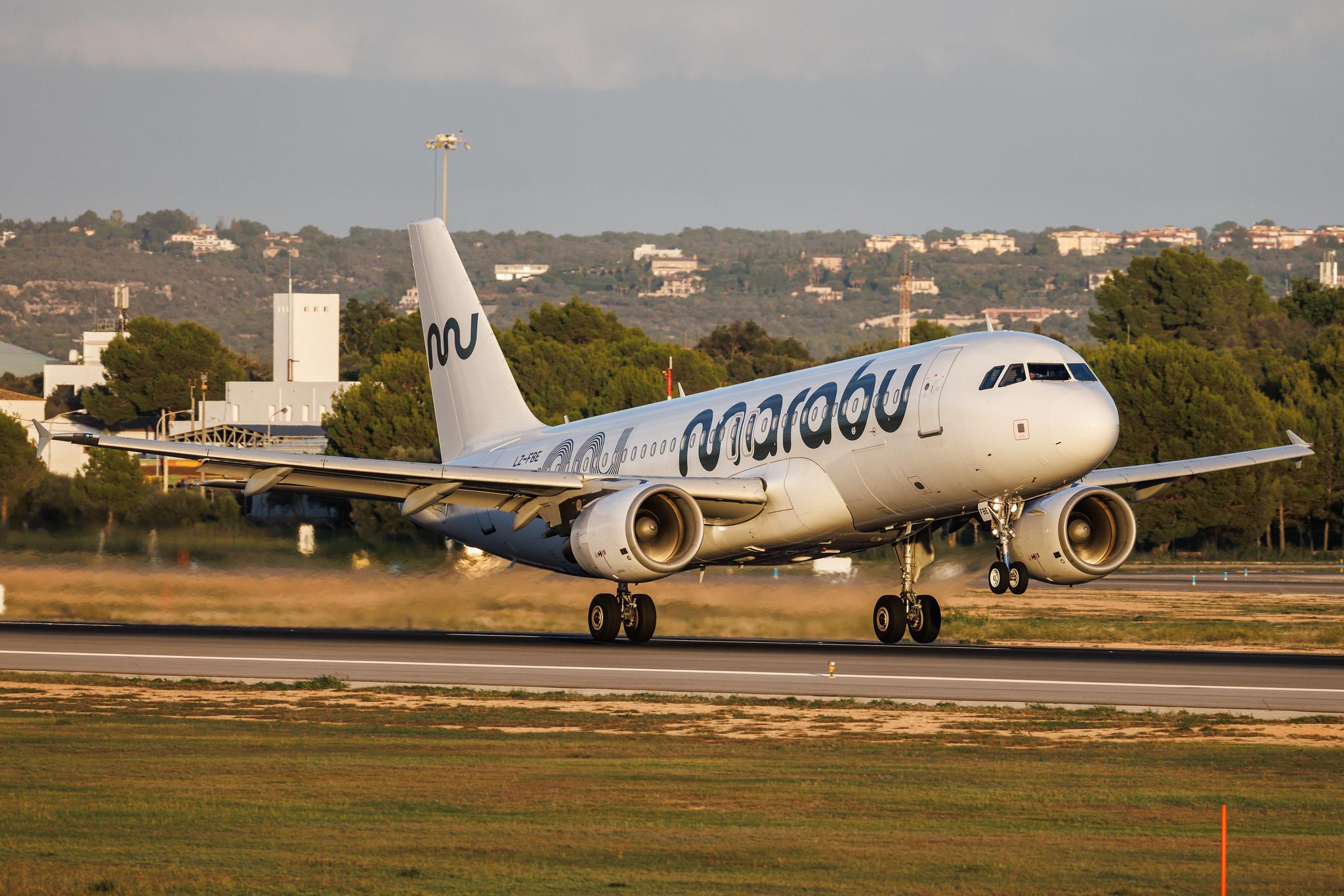 Palma de Mallorca Airport: Marabu (DI / MBU) | Operator: Bul Air | Airbus A320-214 A320 | LZ-FBE | MSN 3780