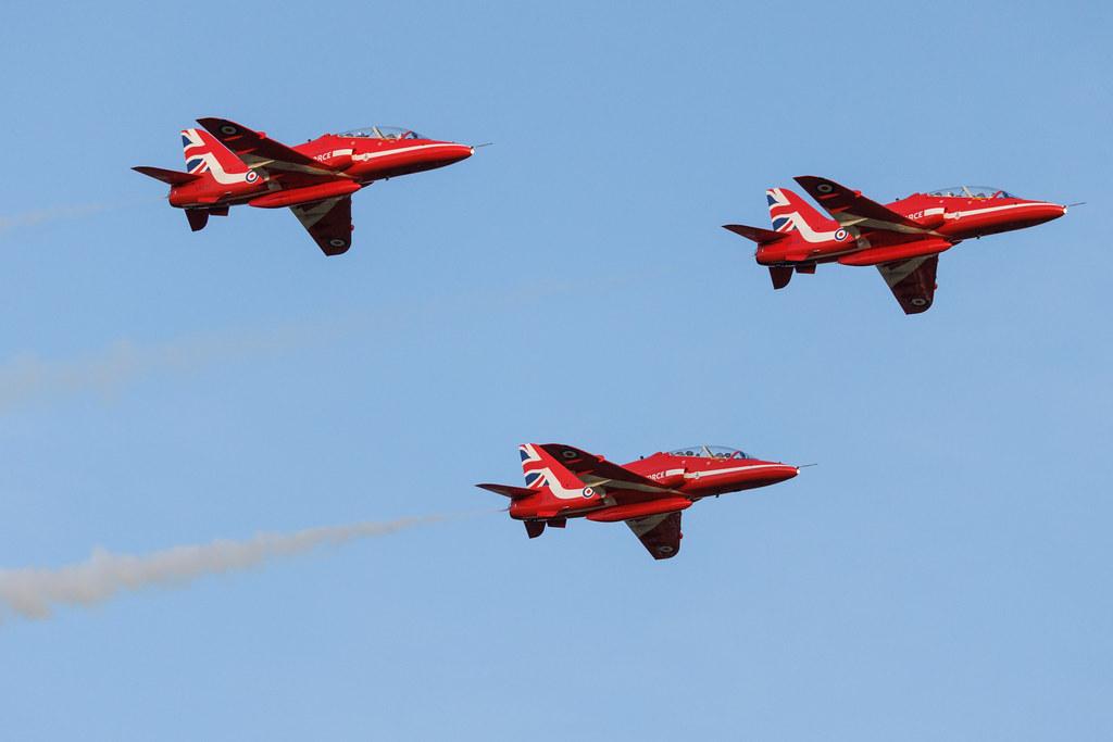 Hamburg Airport: Red Arrows Display Team (RFR) | Operator: United Kingdom - Royal Air Force | British Aerospace Hawk T.1 HAWK | XX319 | MSN 162/312144