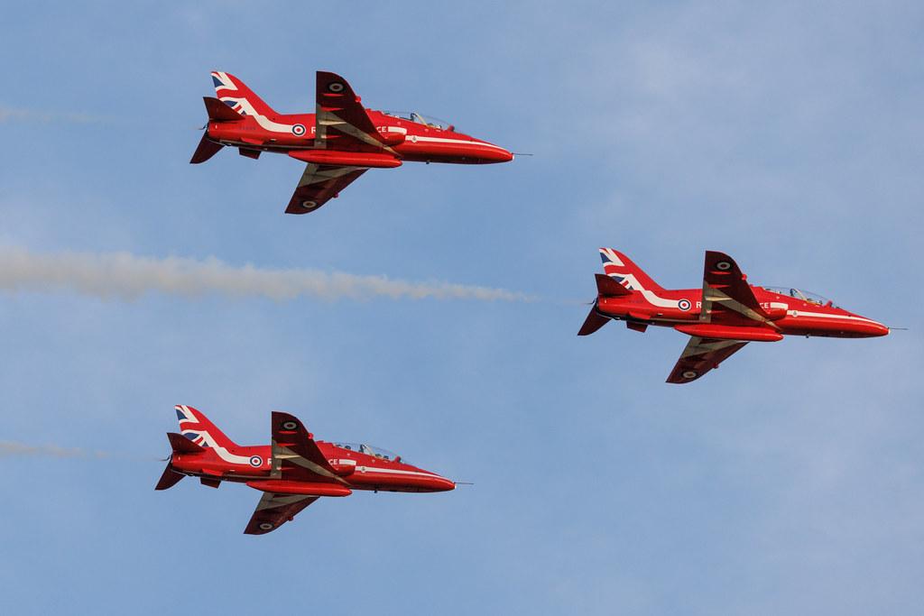 Hamburg Airport: Red Arrows Display Team (RFR) | Operator: United Kingdom - Royal Air Force | British Aerospace Hawk T.1 HAWK | XX319 | MSN 162/312144