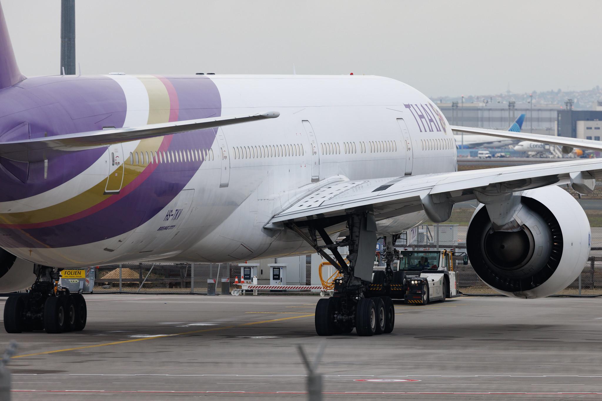 Frankfurt Airport: Thai Airways (TG / THA) | Boeing 777-3D7(ER) B77W | HS-TKV | MSN 42111