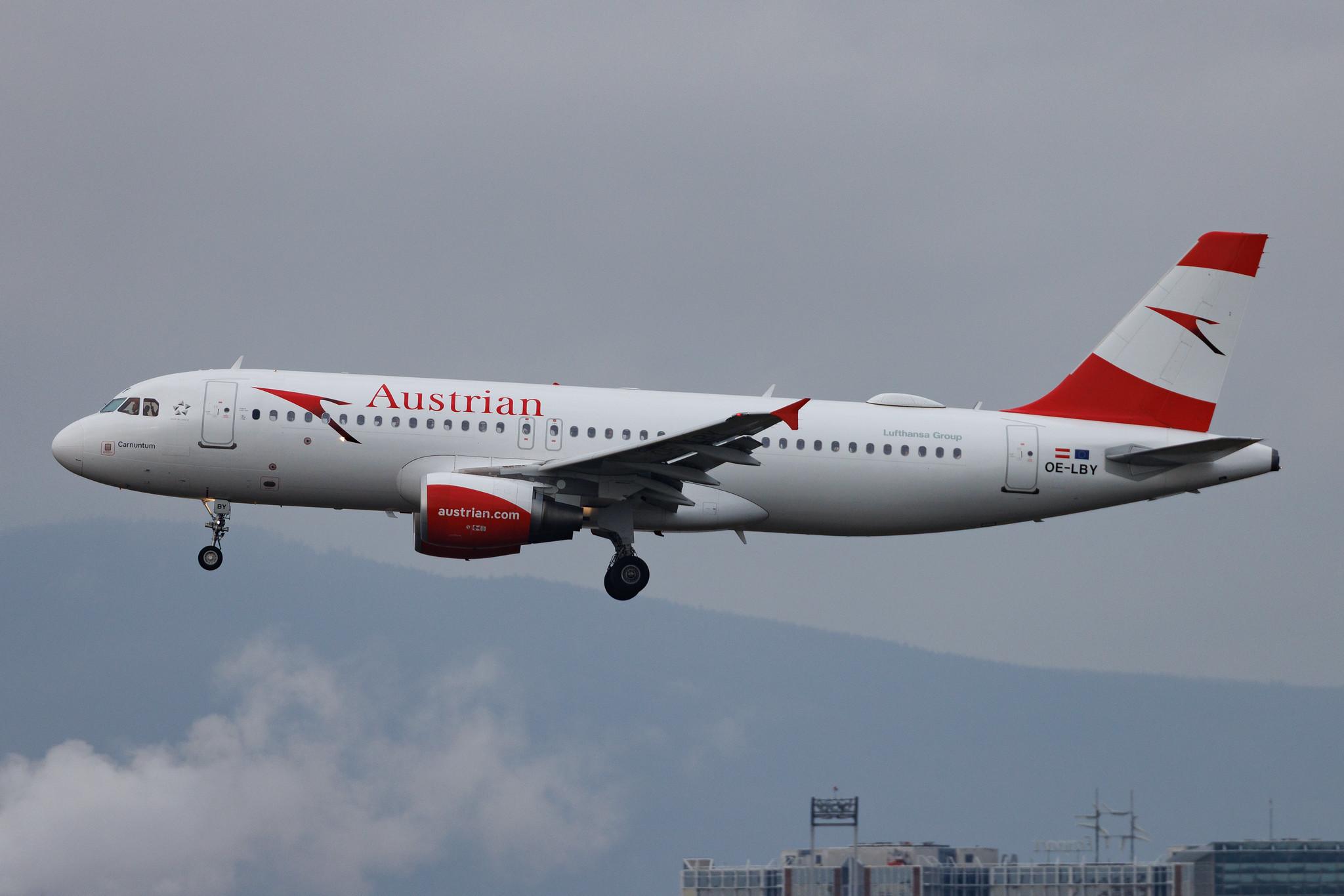 Frankfurt Airport: Austrian Airlines (OS / AUA) | Airbus A320-214 A320 | OE-LBY | MSN 05122