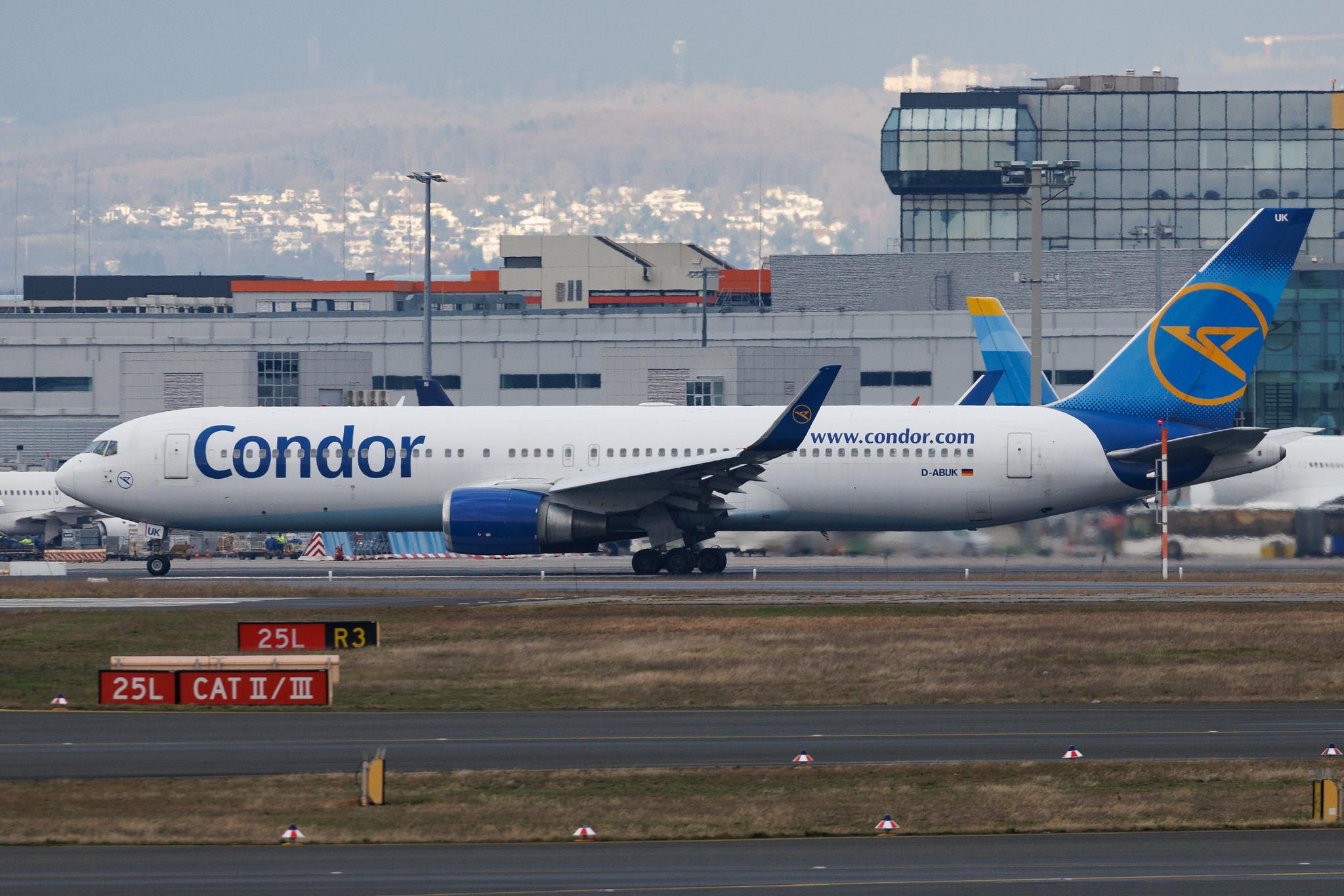 Frankfurt Airport: Condor (DE / CFG) | Boeing 767-343(ER) B763 | D-ABUK | MSN 30009