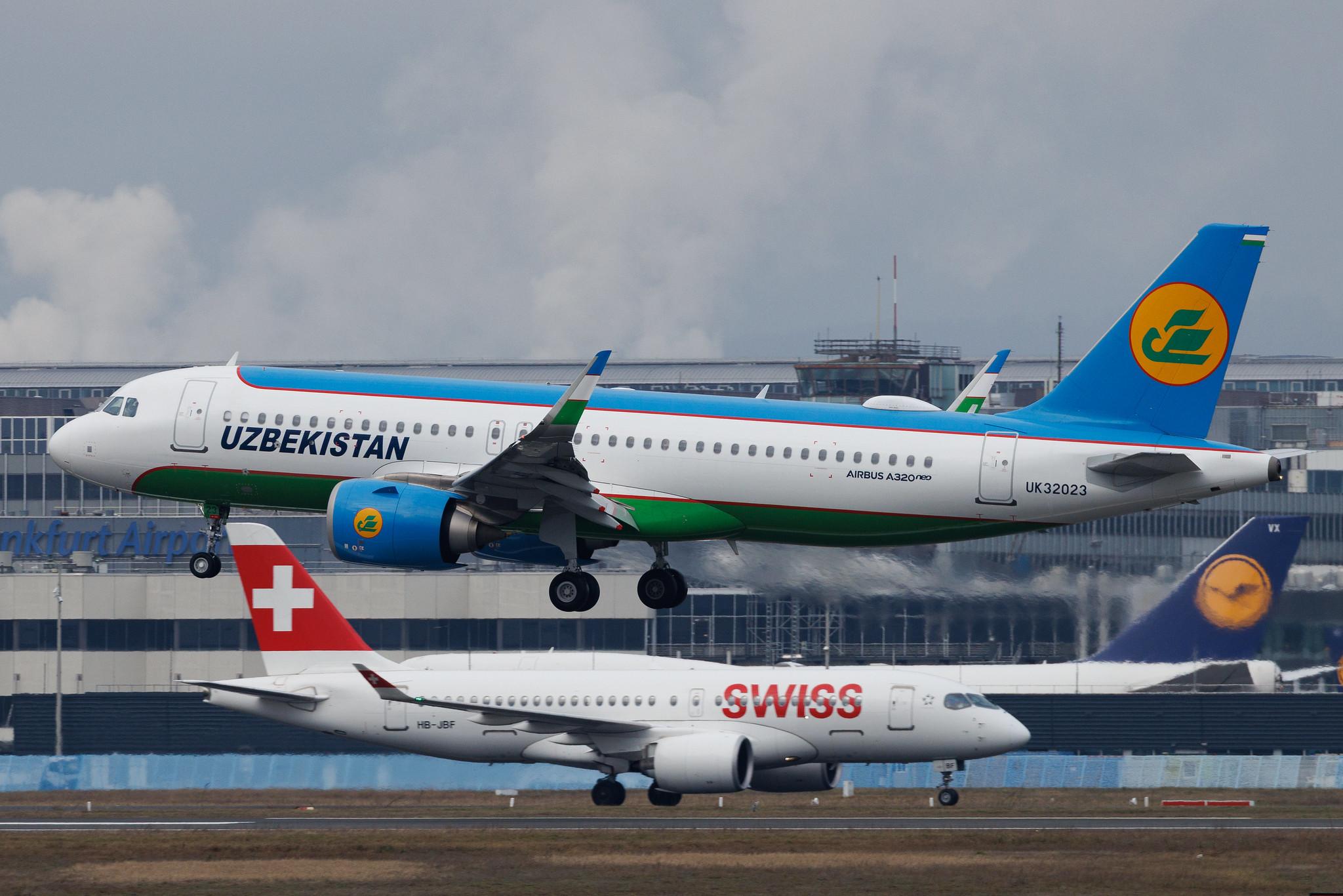 Frankfurt Airport: Uzbekistan Airways (HY / UZB) | Airbus A320-251N A20N | UK32023 | MSN 10423