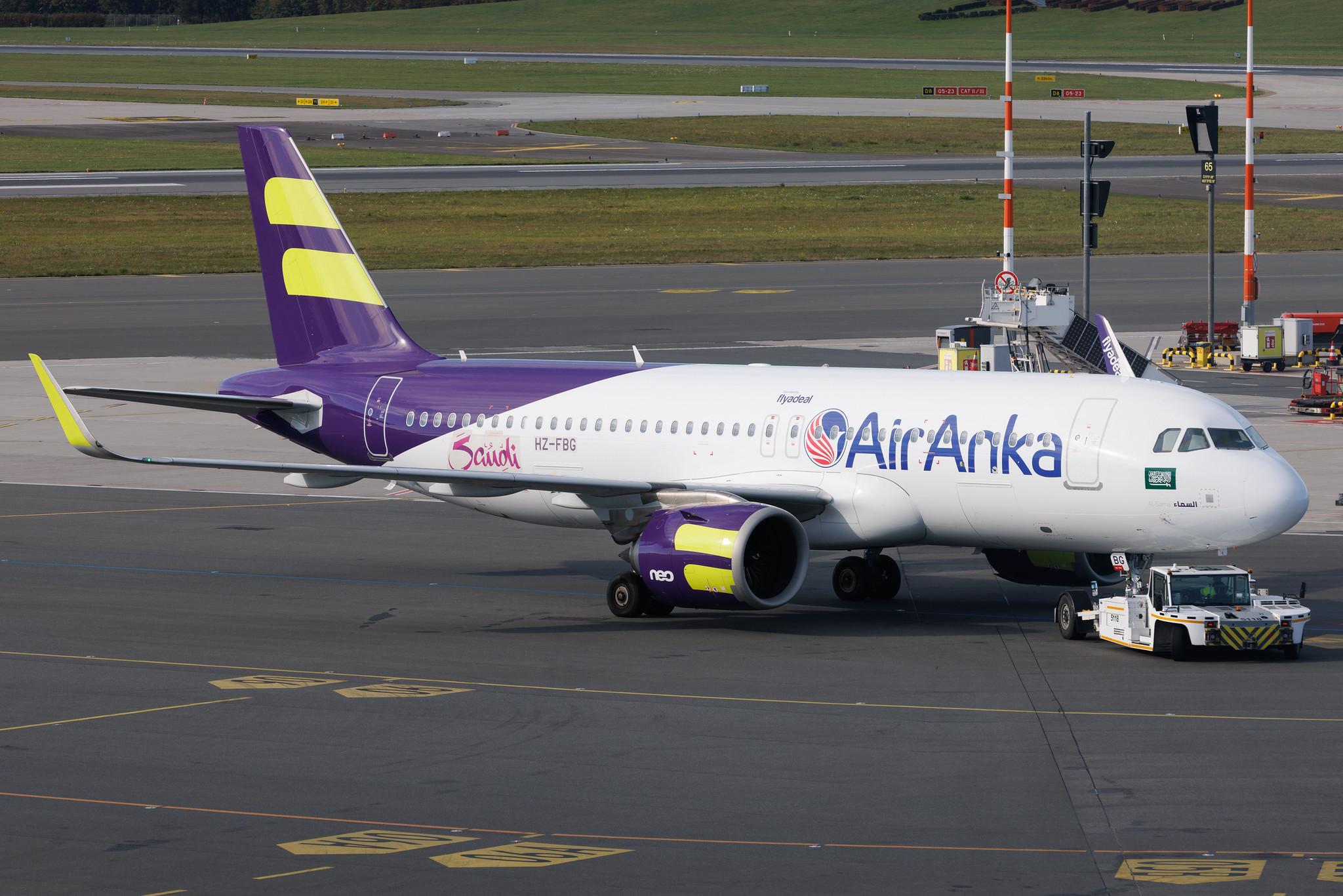 Hamburg Airport: Air Anka (6K / TAH) | Operator: flyadeal | Airbus A320-251N A20N | HZ-FBG | MSN 12053