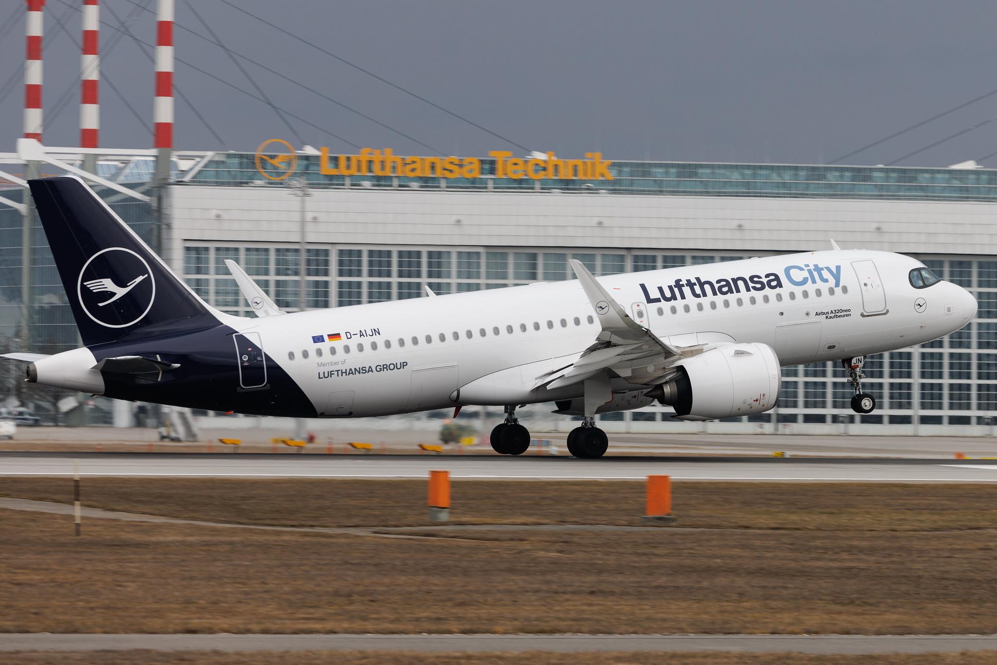 Munich Airport: Lufthansa City (VL / LHX) | Airbus A320-271N A20N | D-AIJN | MSN 11672