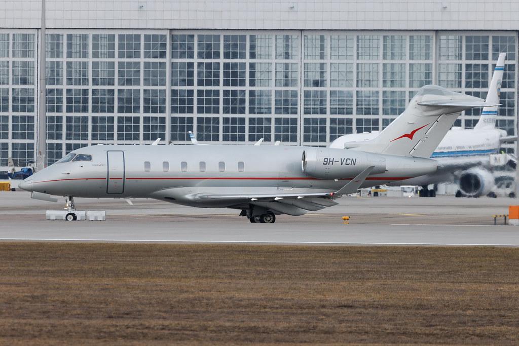 Munich Airport: VistaJet Malta (/ VJT) | Operator: VistaJet | Bombardier Challenger 350 CL35 | 9H-VCN | MSN 20628