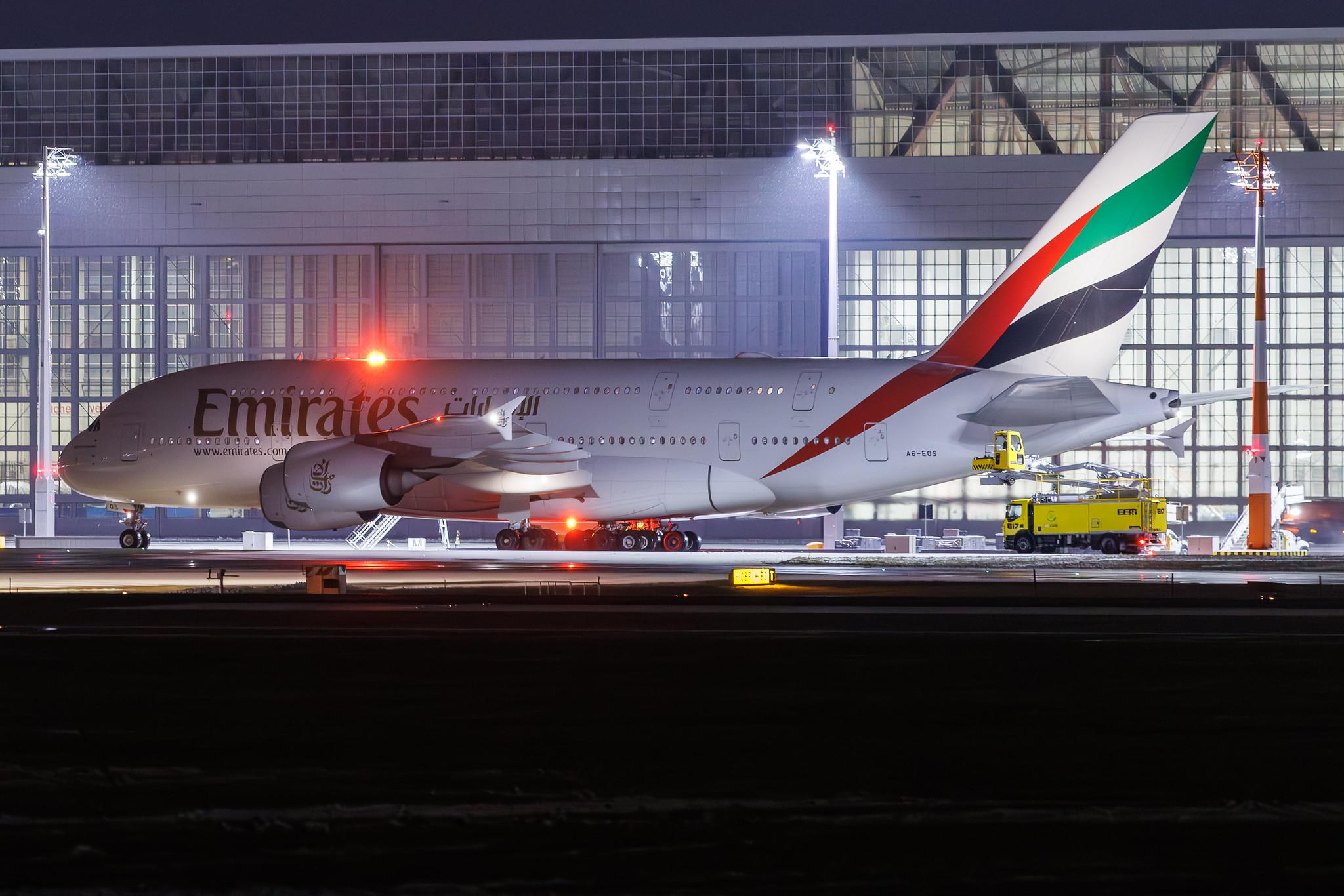 Munich Airport: Emirates (EK / UAE) | Airbus A380-861 A388 | A6-EOS | MSN 203