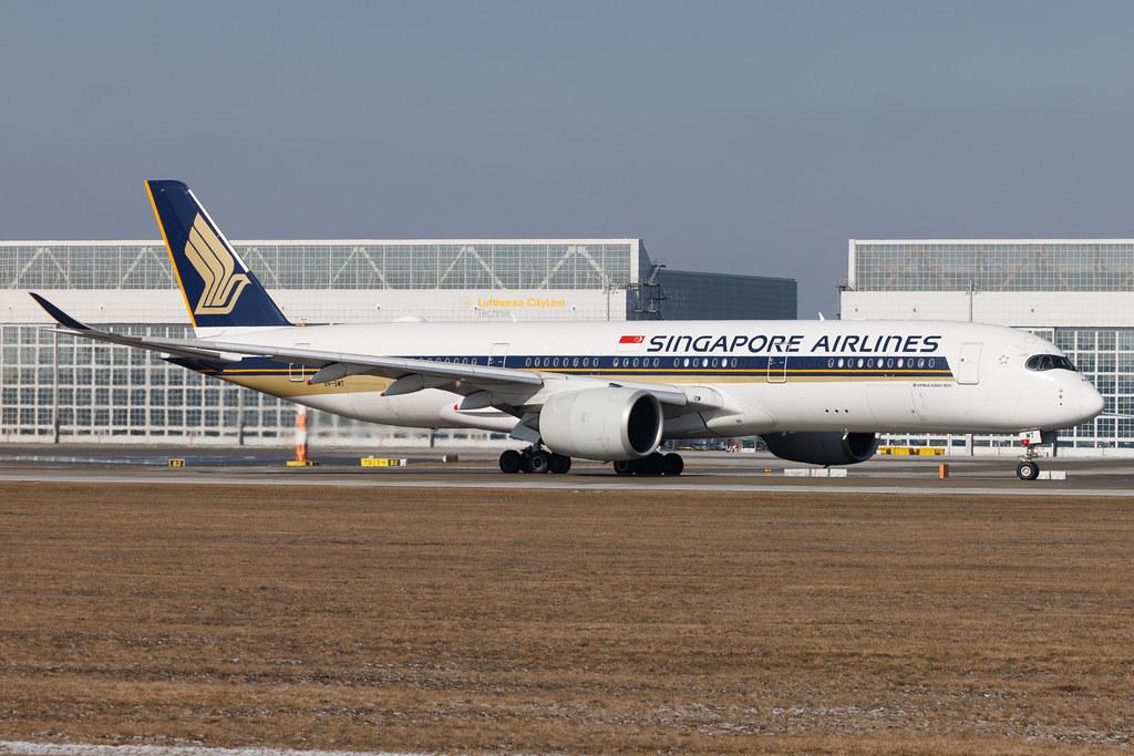 Munich Airport: Singapore Airlines (SQ / SIA) | Airbus A350-941 A359 | 9V-SMT | MSN 170