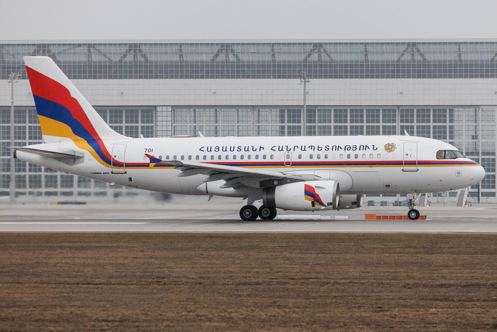 Munich Airport: Armenia Government (/ ARY) | Airbus A319-132 ACJ A319 | 701 | MSN 913