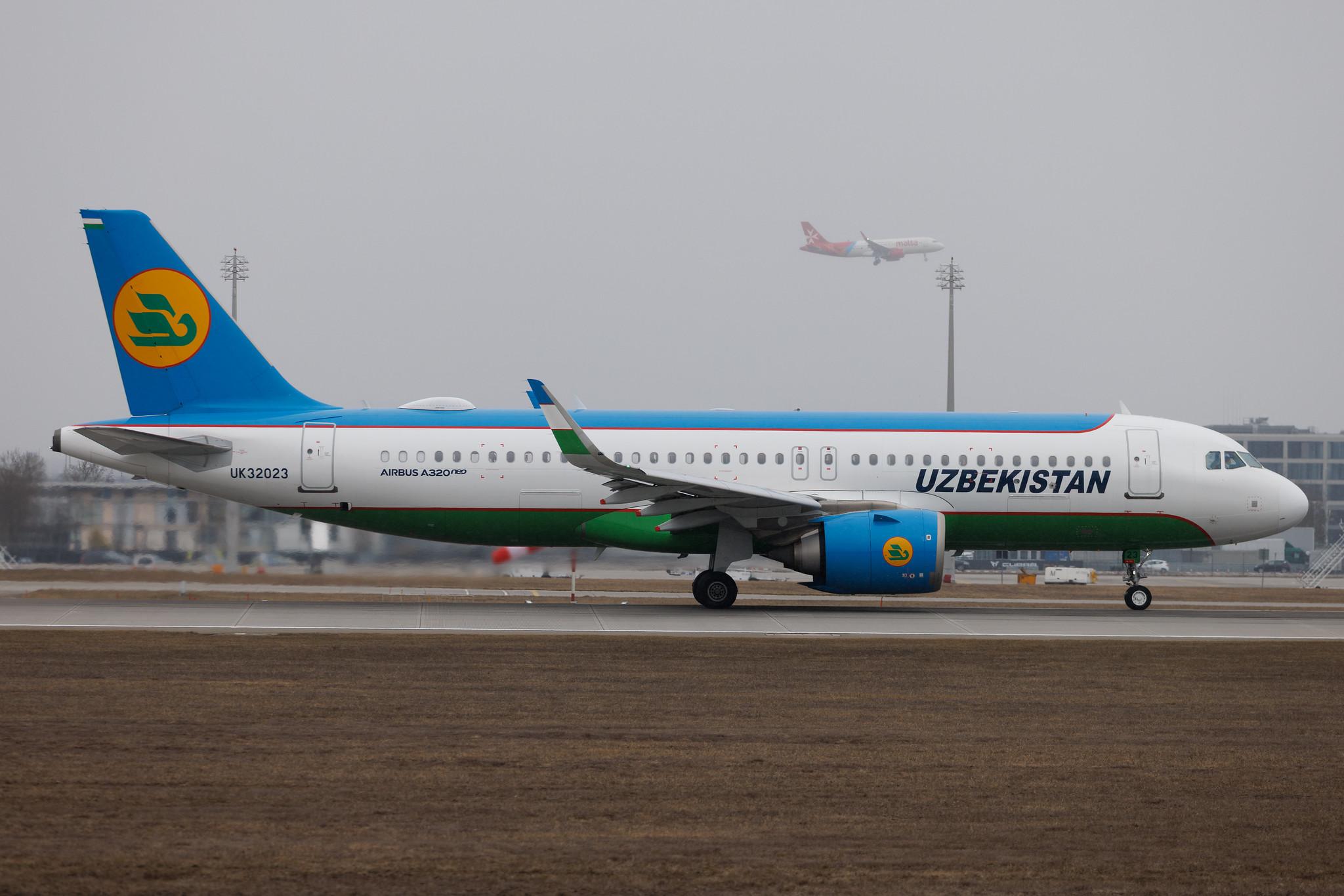 Munich Airport: Uzbekistan Airways (HY / UZB) | Airbus A320-251N A20N | UK32023 | MSN 10423