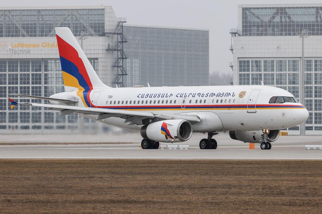 Munich Airport: Armenia Government (/ ARY) | Airbus A319-132 ACJ A319 | 701 | MSN 913