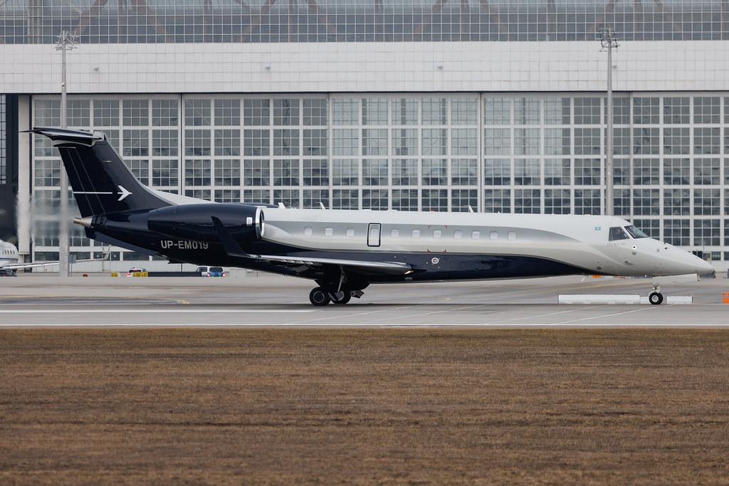 Munich Airport: Fly Jet.kz (FJK) | Embraer Legacy 600 E35L | UP-EM019 | MSN 14501113
